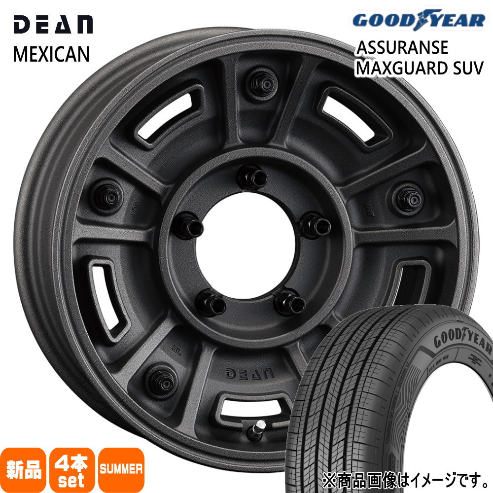215/70R16 100H アシュランス マックスガード SUV ASSURANCE MAXGUARD SUV グッドイヤー GOODYEAR 新品 夏用 サマータイヤ ホイール 4本セット CRIMSON DEAN BJ MEXICAN 16×5.5+20 5/139.7|タイヤショップ78