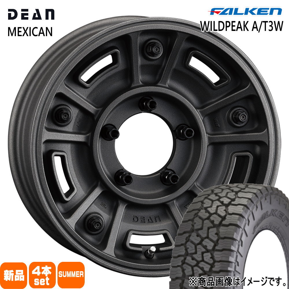 175/80R16 91S ワイルドピーク AT3W WILDPEAK A/T3W ファルケン FALKEN 新品 夏用 サマータイヤ ホイール 4本セット CRIMSON DEAN BJ MEXICAN 16×5.5+20 5/139.7|タイヤショップ78