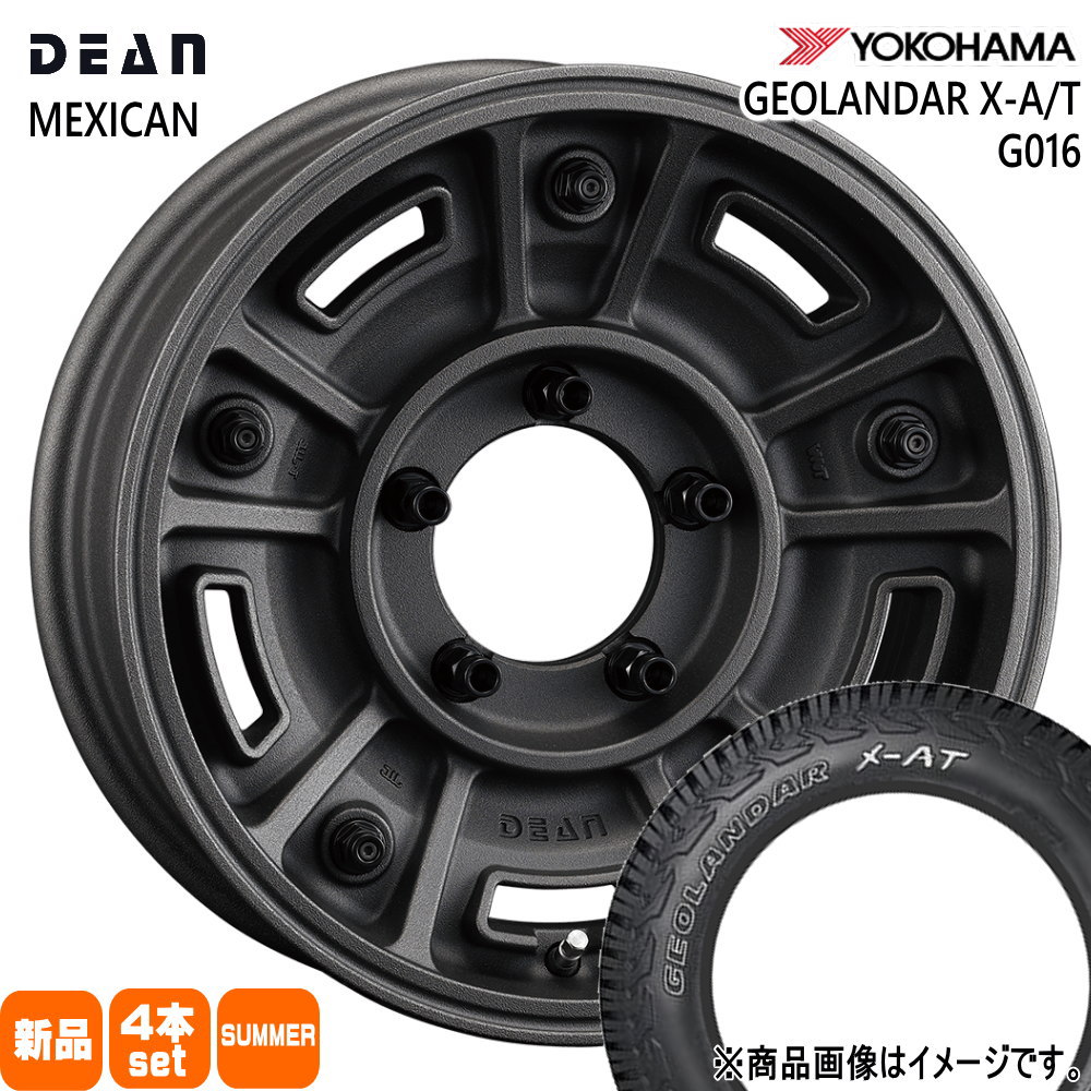 225/75R16 103/100Q LT ジオランダー X-AT G016 GEOLANDAR X-AT G016 ヨコハマ YOKOHAMA 新品 夏用 サマータイヤ ホイール 4本セット CRIMSON DEAN BJ MEXICAN 16×6.0-5 5/139.7|タイヤショップ78