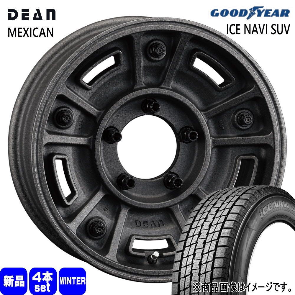 215/70R16 100Q アイスナビ SUV ICE NAVI SUV グッドイヤー GOODYEAR 新品 冬用 スタッドレスタイヤ ホイール 4本セット CRIMSON DEAN BJ MEXICAN 16×5.5+20 5/139.7|タイヤショップ78