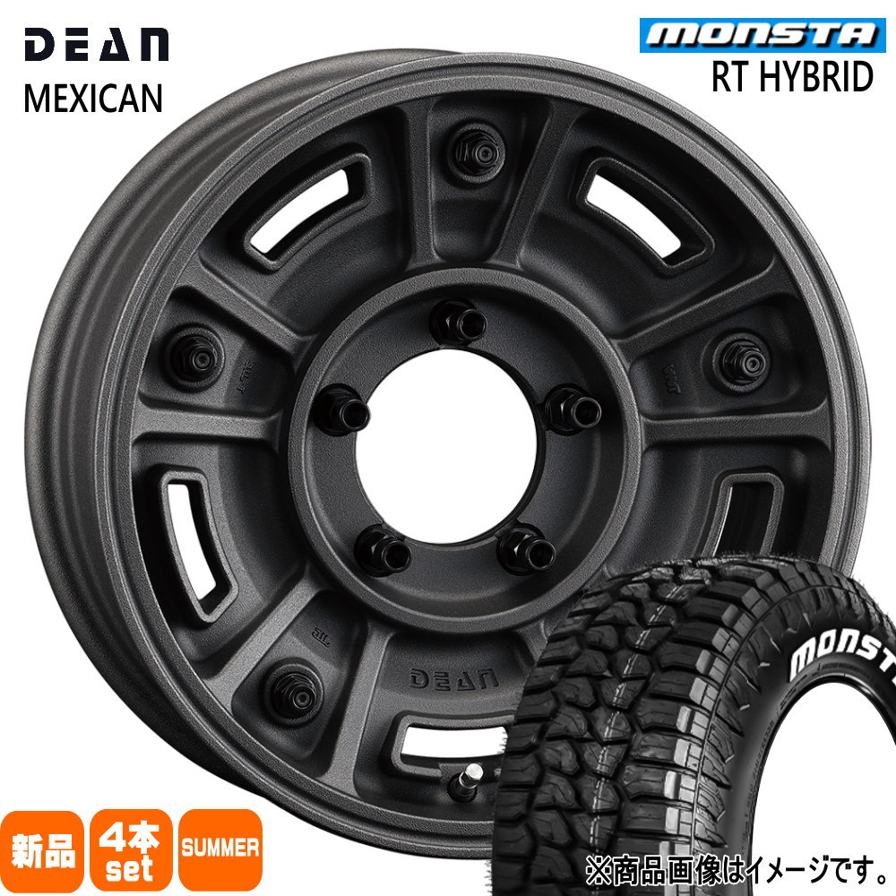 185/85R16 105/103Q RTハイブリッド RT HYBRID モンスタ MONSTA 新品 夏用 サマータイヤ ホイール 4本セット CRIMSON DEAN BJ MEXICAN 16&times;5.5+20 5/139.7｜タイヤショップ78