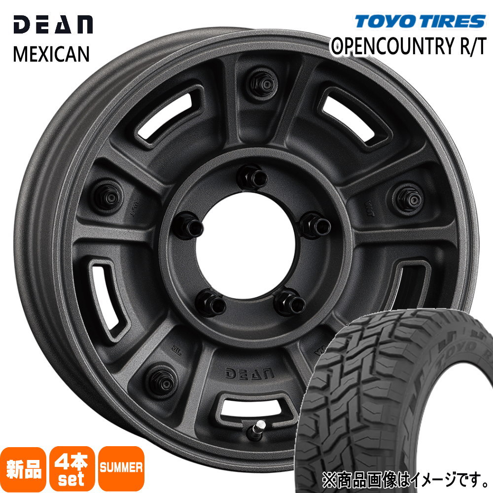 215/70R16 100Q オープンカントリー RT OPENCOUNTRY R/T トーヨータイヤ TOYOTIRES 新品 夏用 サマータイヤ ホイール 4本セット CRIMSON DEAN BJ MEXICAN 16&times;5.5+20 5/139.7｜タイヤショップ78