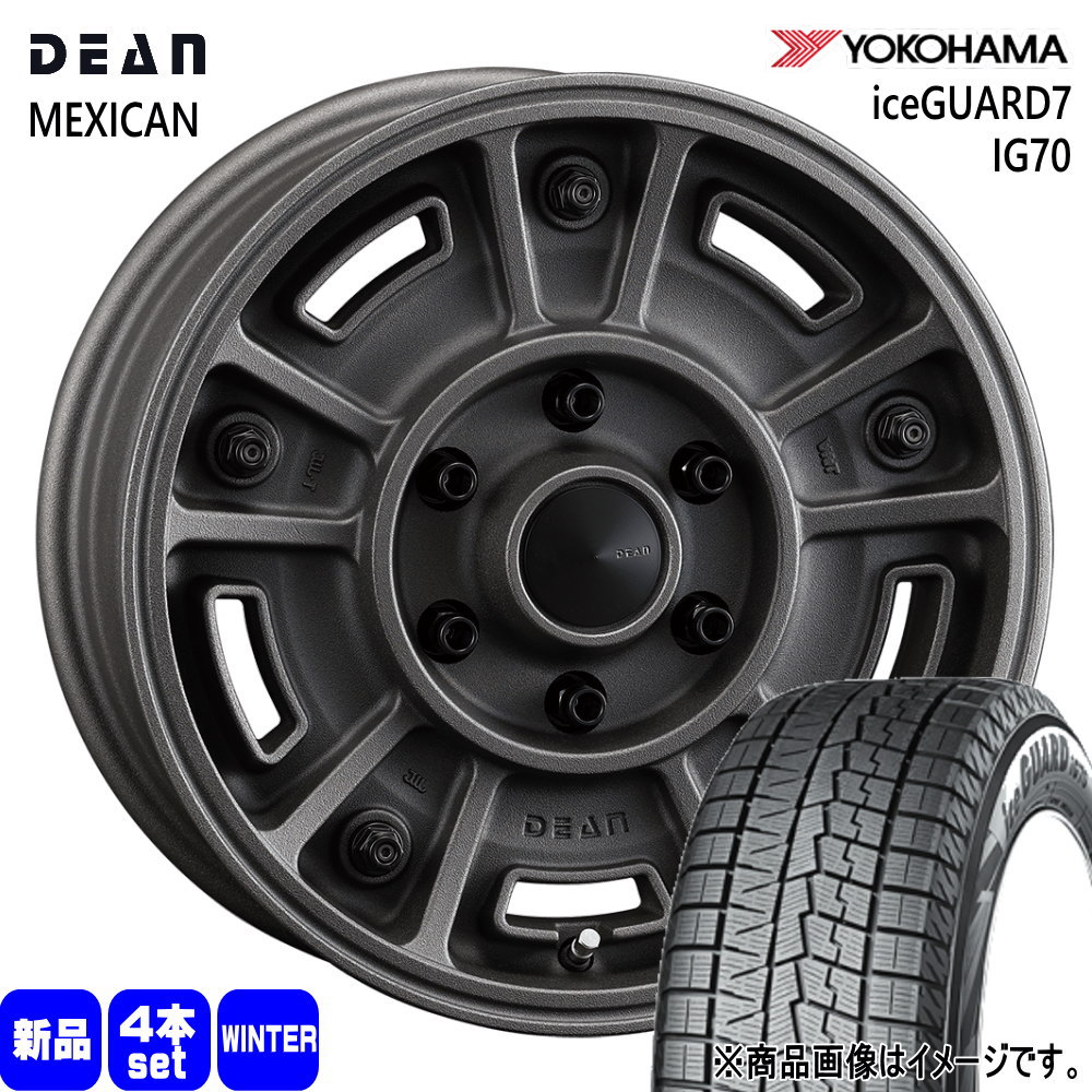 215/65R16 98Q アイスガード7 IG70 iceGUARD7 IG70 ヨコハマ YOKOHAMA 新品 冬用 スタッドレスタイヤ ホイール 4本セット CRIMSON DEAN BJ MEXICAN 16&times;6.5+38 6/139.7｜タイヤショップ78