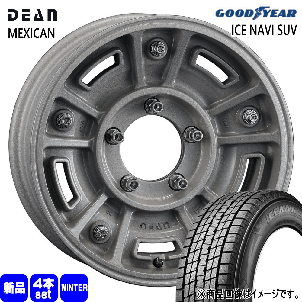 215/70R16 100Q アイスナビ SUV ICE NAVI SUV グッドイヤー GOODYEAR 新品 冬用 スタッドレスタイヤ ホイール 4本セット CRIMSON DEAN BJ MEXICAN 16&times;5.5+20 5/139.7｜タイヤショップ78 107,305円