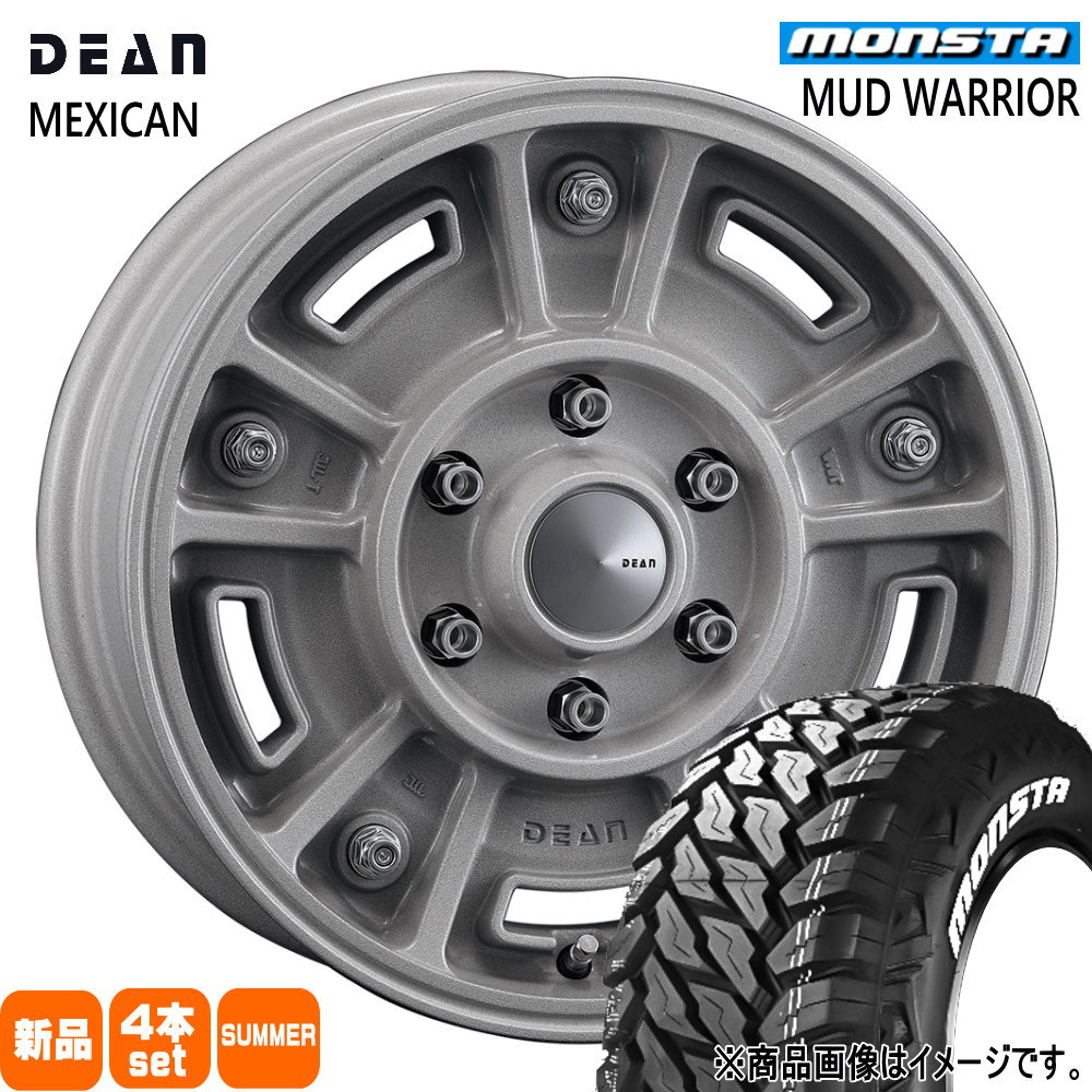 215/70R16 107/105Q LT マッドウォーリア MUD WARRIOR モンスタ MONSTA 新品 夏用 サマータイヤ ホイール 4本セット CRIMSON DEAN BJ MEXICAN 16&times;6.5+38 6/139.7｜タイヤショップ78