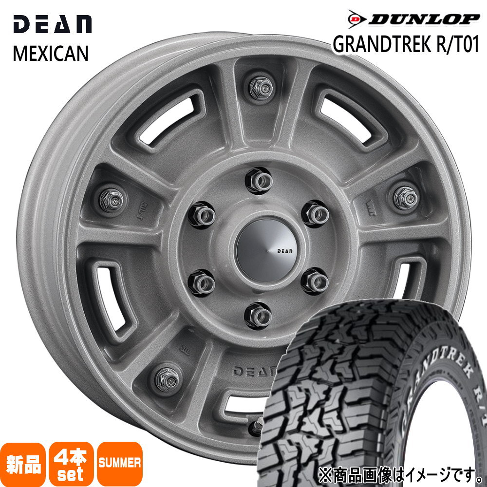 215/70R16 100/97Q LT グラントレック RT01 GRANDTREK R/T01 ダンロップ DUNLOP 新品 夏用 サマータイヤ ホイール 4本セット CRIMSON DEAN BJ MEXICAN 16×6.5+38 6/139.7|タイヤショップ78