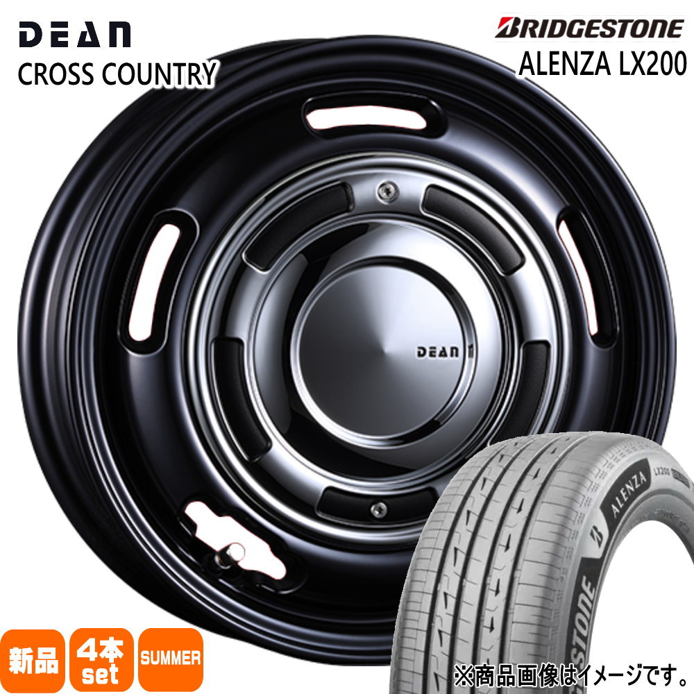 215/70R16 100H アレンザ LX200 ALENZA LX200 ブリヂストン BRIDGESTONE 新品 夏用 サマータイヤ ホイール 4本セット CRIMSON DEAN CROSS COUNTRY 16×6.0+42 4/100|タイヤショップ78