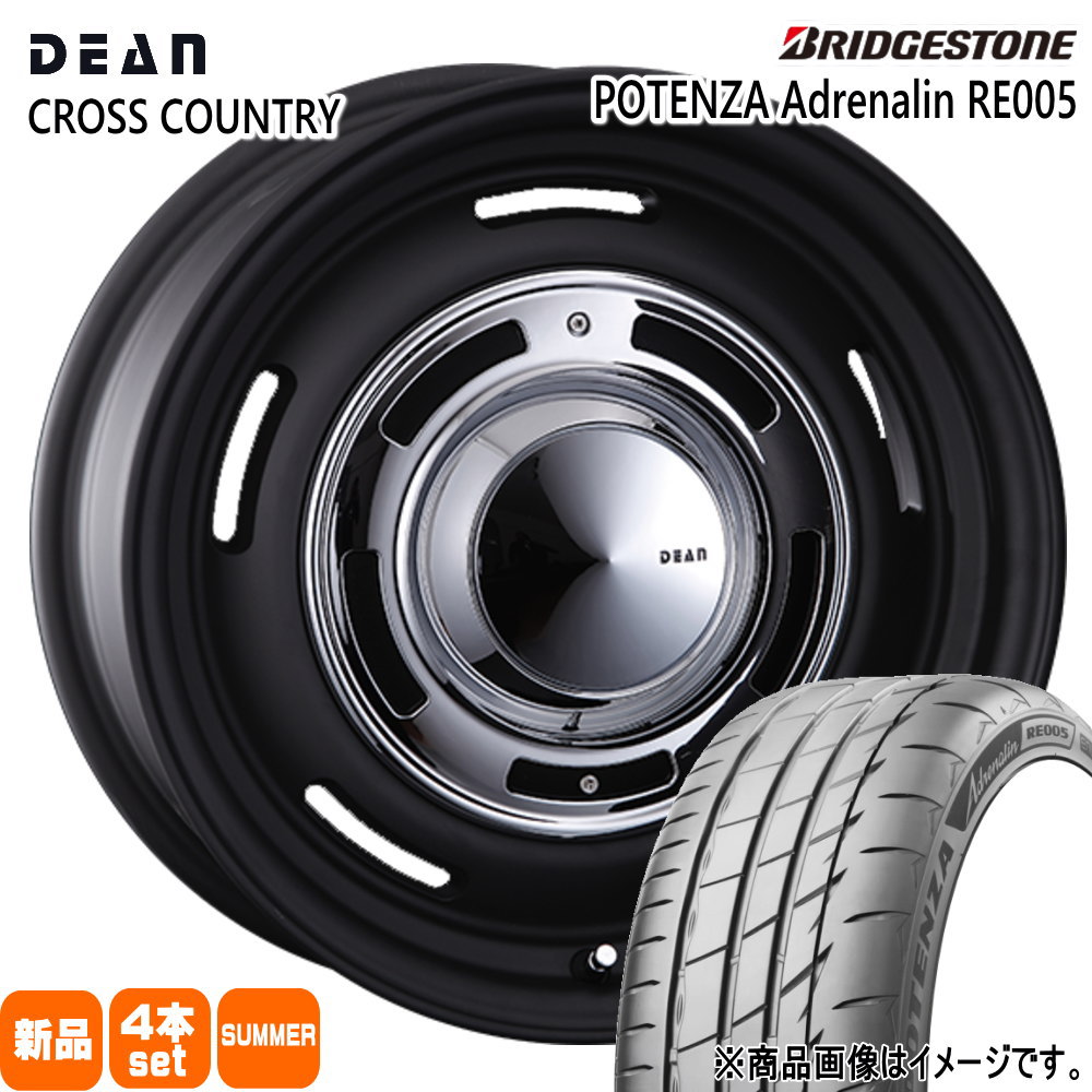 215/55R17 94Y ポテンザ アドレナリン RE005 POTENZA Adrenalin RE005 ブリヂストン BRIDGESTONE 新品 夏用 サマータイヤ ホイール 4本セット CRIMSON DEAN CROSS COUNTRY 17×7.0+47 5/114.3|タイヤショップ78