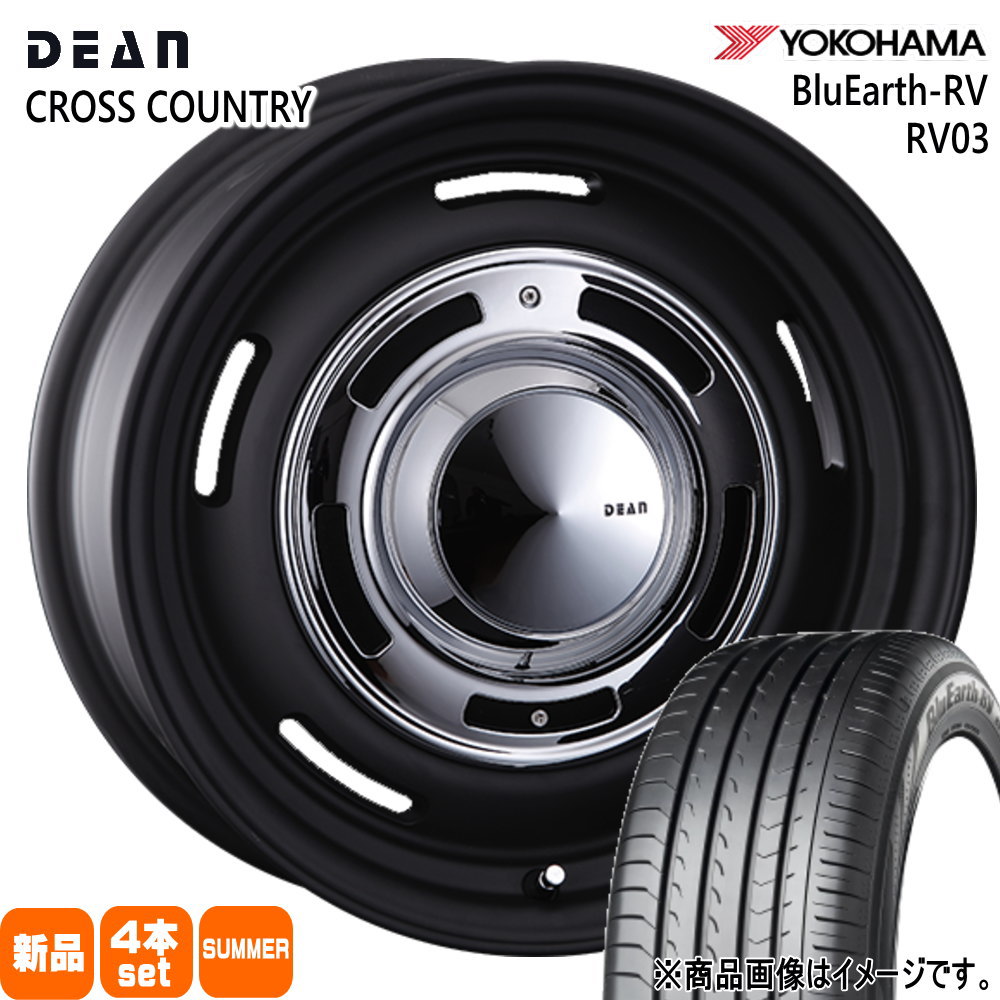 225/60R17 99H ブルーアース RV RV03 BluEarth-RV RV03 ヨコハマ YOKOHAMA 新品 夏用 サマータイヤ ホイール 4本セット CRIMSON DEAN CROSS COUNTRY 17&times;7.0+38 5/114.3｜タイヤショップ78