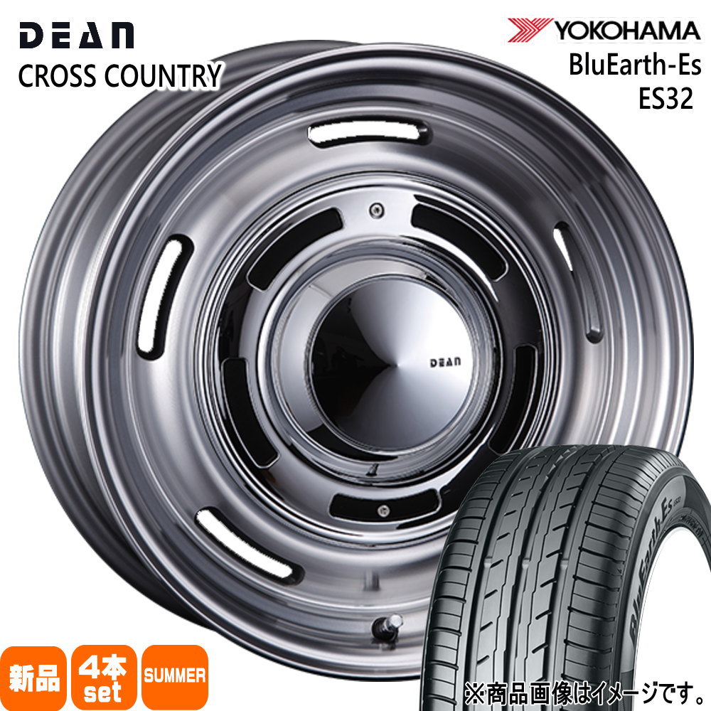 205/55R16 91V ブルーアース ES ES32 BluEarth-Es ES32 ヨコハマ YOKOHAMA 新品 夏用 サマータイヤ ホイール 4本セット CRIMSON DEAN CROSS COUNTRY 16&times;6.0+42 4/100｜タイヤショップ78