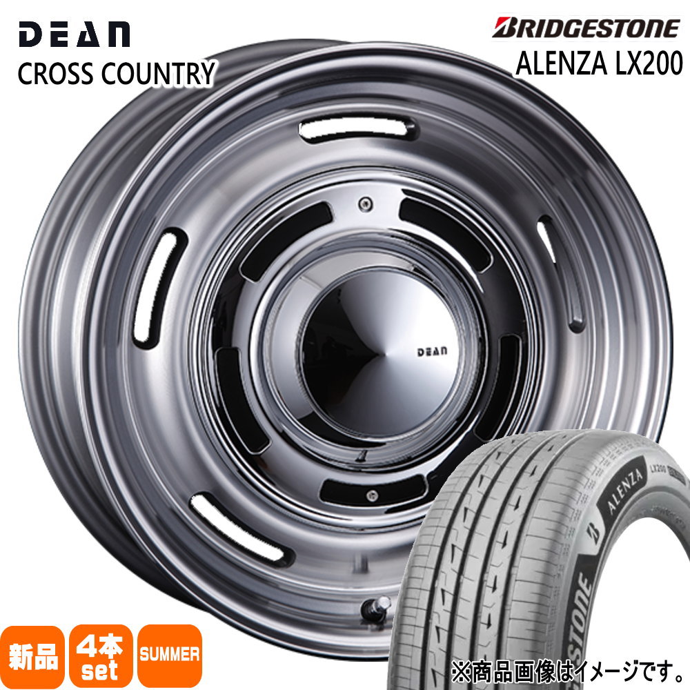 215/70R16 100H アレンザ LX200 ALENZA LX200 ブリヂストン BRIDGESTONE 新品 夏用 サマータイヤ ホイール 4本セット CRIMSON DEAN CROSS COUNTRY 16×6.0+42 4/100|タイヤショップ78