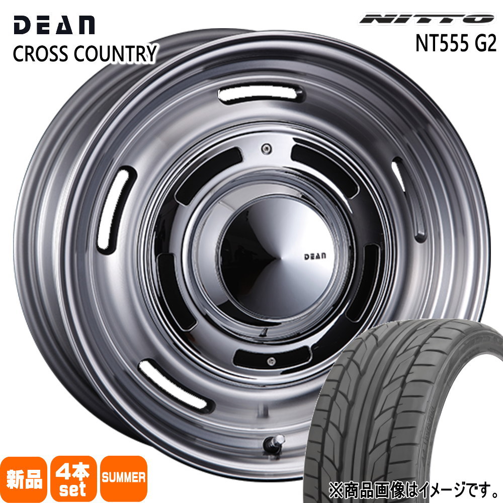 195/55R16 エヌティー ゴーゴーゴ ジーツー NT555G2 ニットー NITTO 新品 夏用 サマータイヤ ホイール 4本セット CRIMSON DEAN CROSS COUNTRY 16&times;6.0+42 4/100｜タイヤショップ78