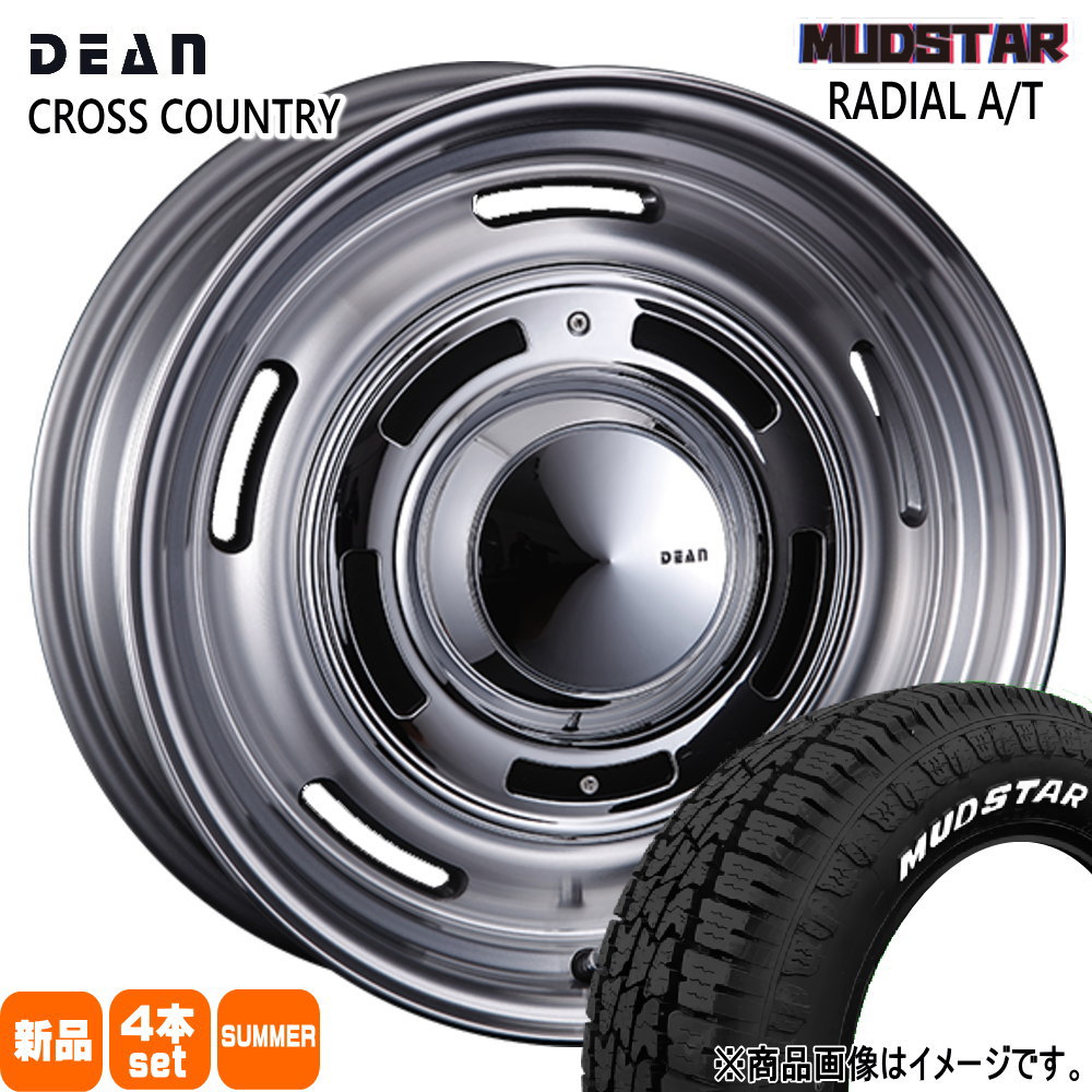 215/65R16 109/107L LT ラジアル AT RADIAL AT マッドスター MUDSTAR 新品 夏用 サマータイヤ ホイール 4本セット CRIMSON DEAN CROSS COUNTRY 16×7.0+40 6/139.7|タイヤショップ78