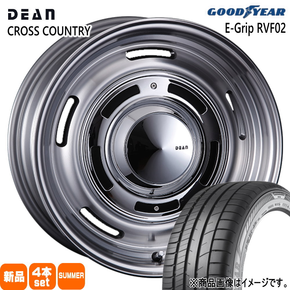 225/55R18 102V エフィシェントグリップ RVF02 EfficentGrip RVF02 グッドイヤー GOODYEAR 新品 夏用 サマータイヤ ホイール 4本セット CRIMSON DEAN CROSS COUNTRY 18×8.0+35 5/114.3|タイヤショップ78