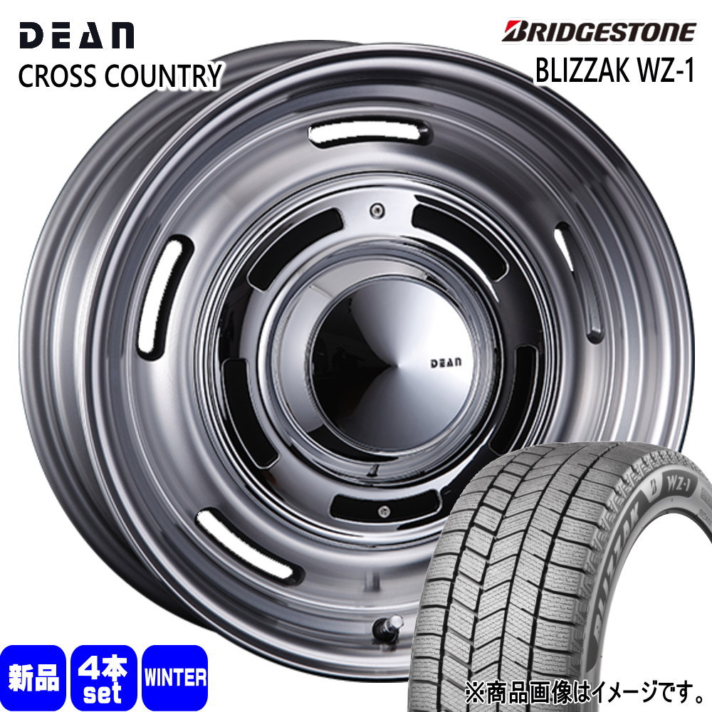 235/60R18 107Q XL ブリザック WZ1 BLIZZAK WZ-1 ブリヂストン BRIDGESTONE 新品 冬用 スタッドレスタイヤ ホイール 4本セット CRIMSON DEAN CROSS COUNTRY 18×8.0+35 5/114.3|タイヤショップ78