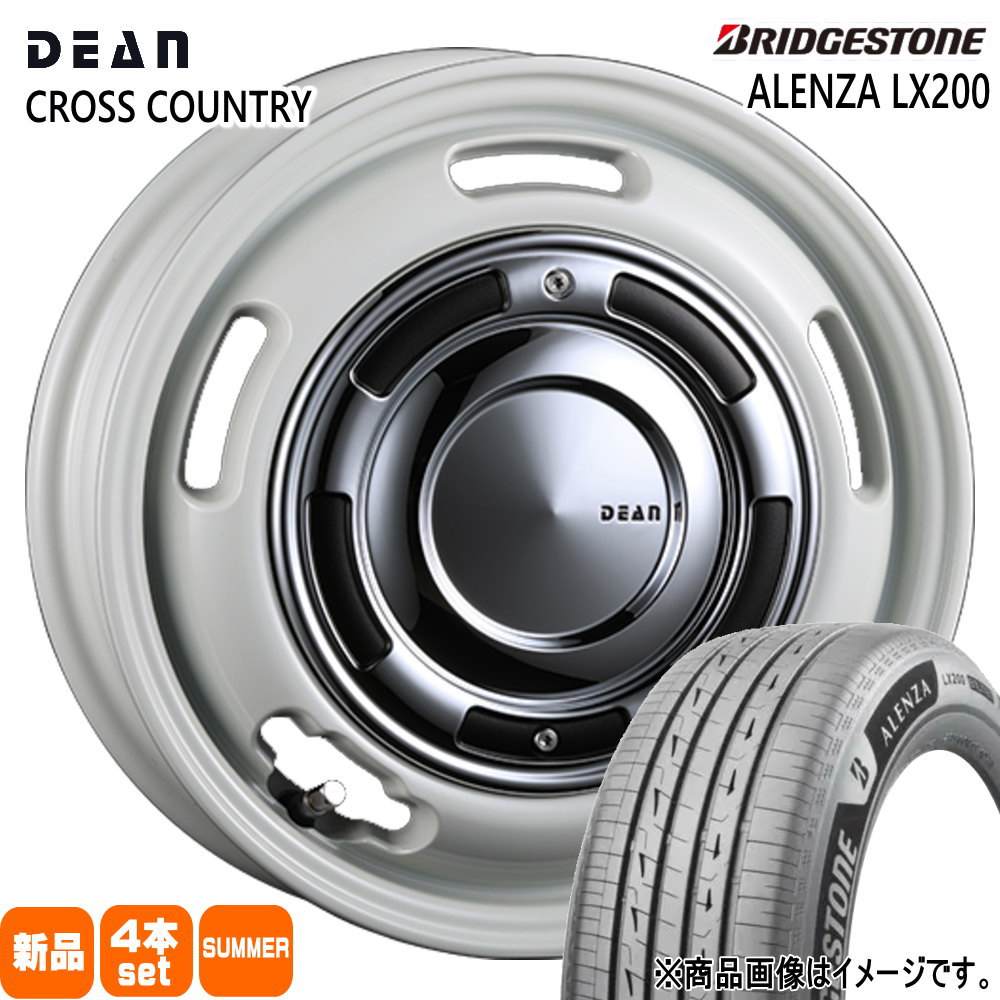 215/70R16 100H アレンザ LX200 ALENZA LX200 ブリヂストン BRIDGESTONE 新品 夏用 サマータイヤ ホイール 4本セット CRIMSON DEAN CROSS COUNTRY 16&times;6.0+42 4/100｜タイヤショップ78