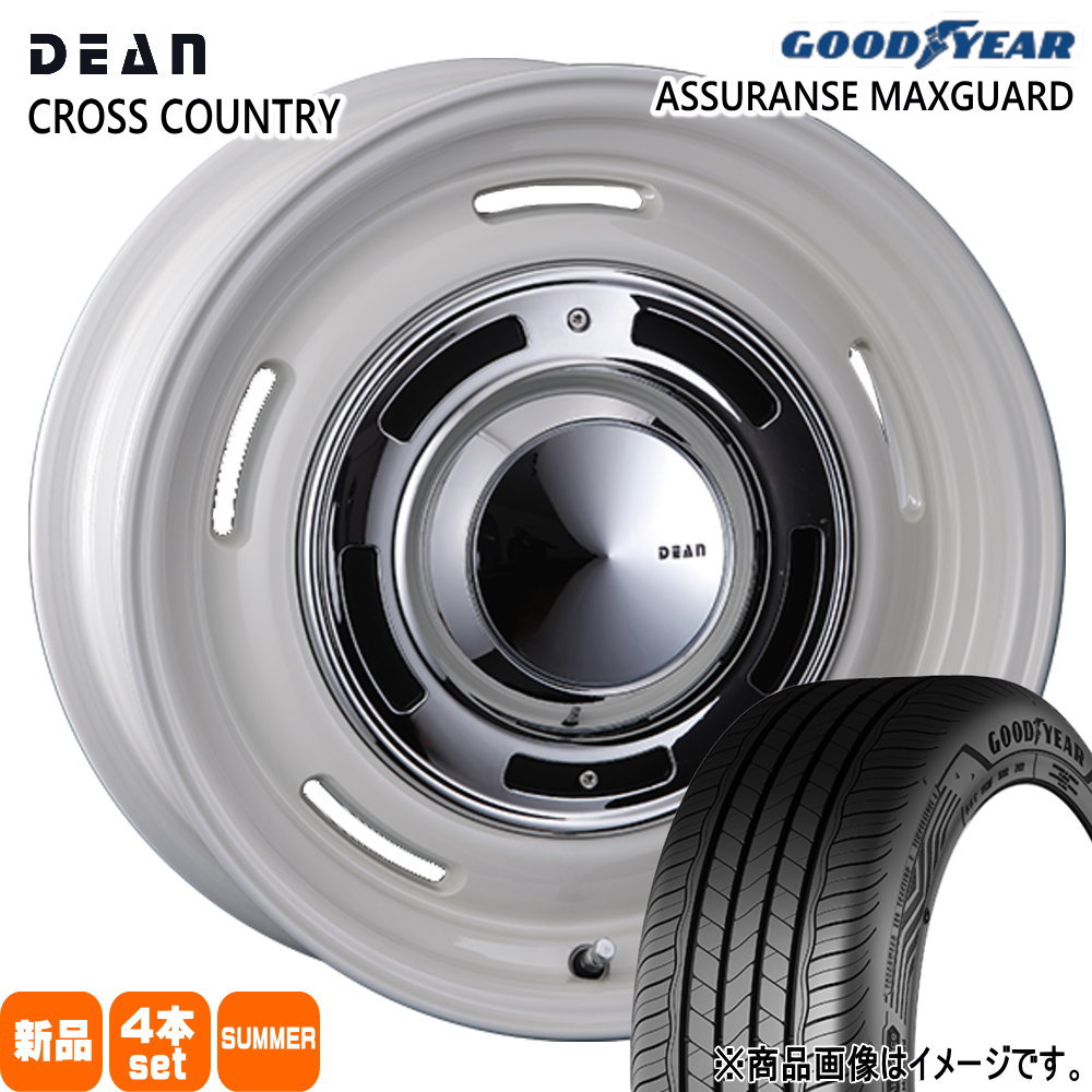 205/60R16 92H アシュランス マックスガード ASSURANCE MAXGUARD グッドイヤー GOODYEAR 新品 夏用 サマータイヤ ホイール 4本セット CRIMSON DEAN CROSS COUNTRY 16×6.5+43 5/114.3|タイヤショップ78
