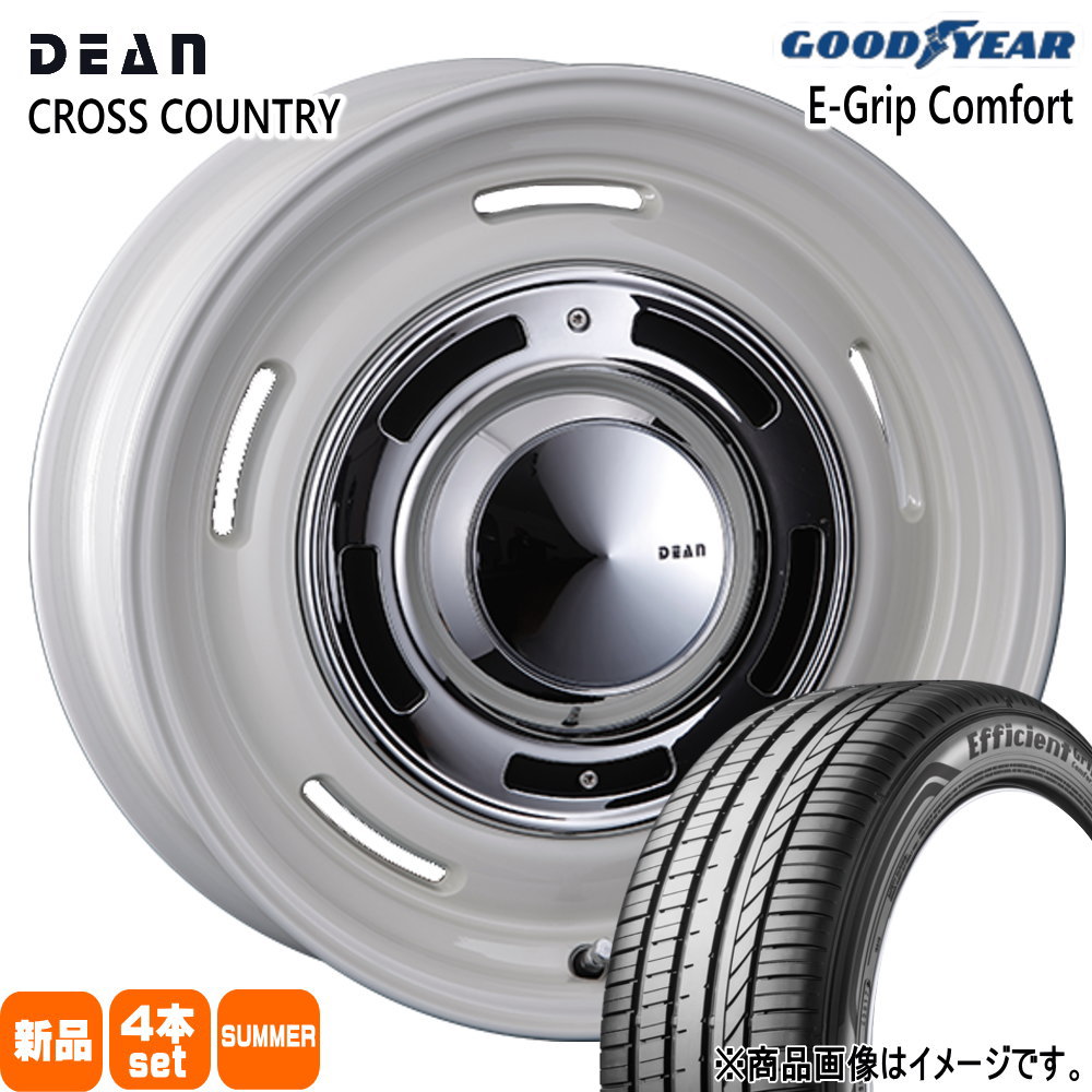 195/60R17 90V エフィシェントグリップ コンフォート EfficientGrip Comfort グッドイヤー GOODYEAR 新品 夏用 サマータイヤ ホイール 4本セット CRIMSON DEAN CROSS COUNTRY 17×7.0+38 5/114.3|タイヤショップ78