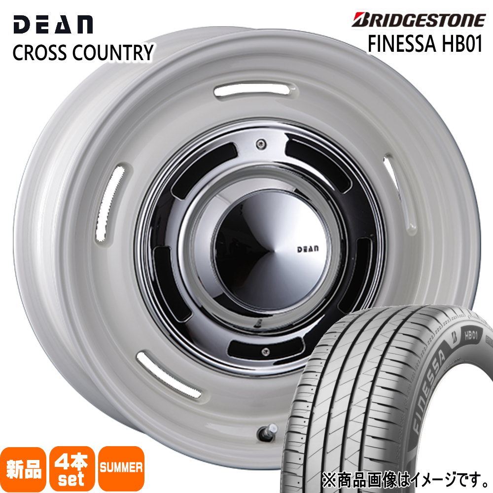 195/60R16 89H フィネッサ HB01 FINESSA HB01 ブリヂストン BRIDGESTONE 新品 夏用 サマータイヤ ホイール 4本セット CRIMSON DEAN CROSS COUNTRY 16×6.5+43 5/114.3|タイヤショップ78