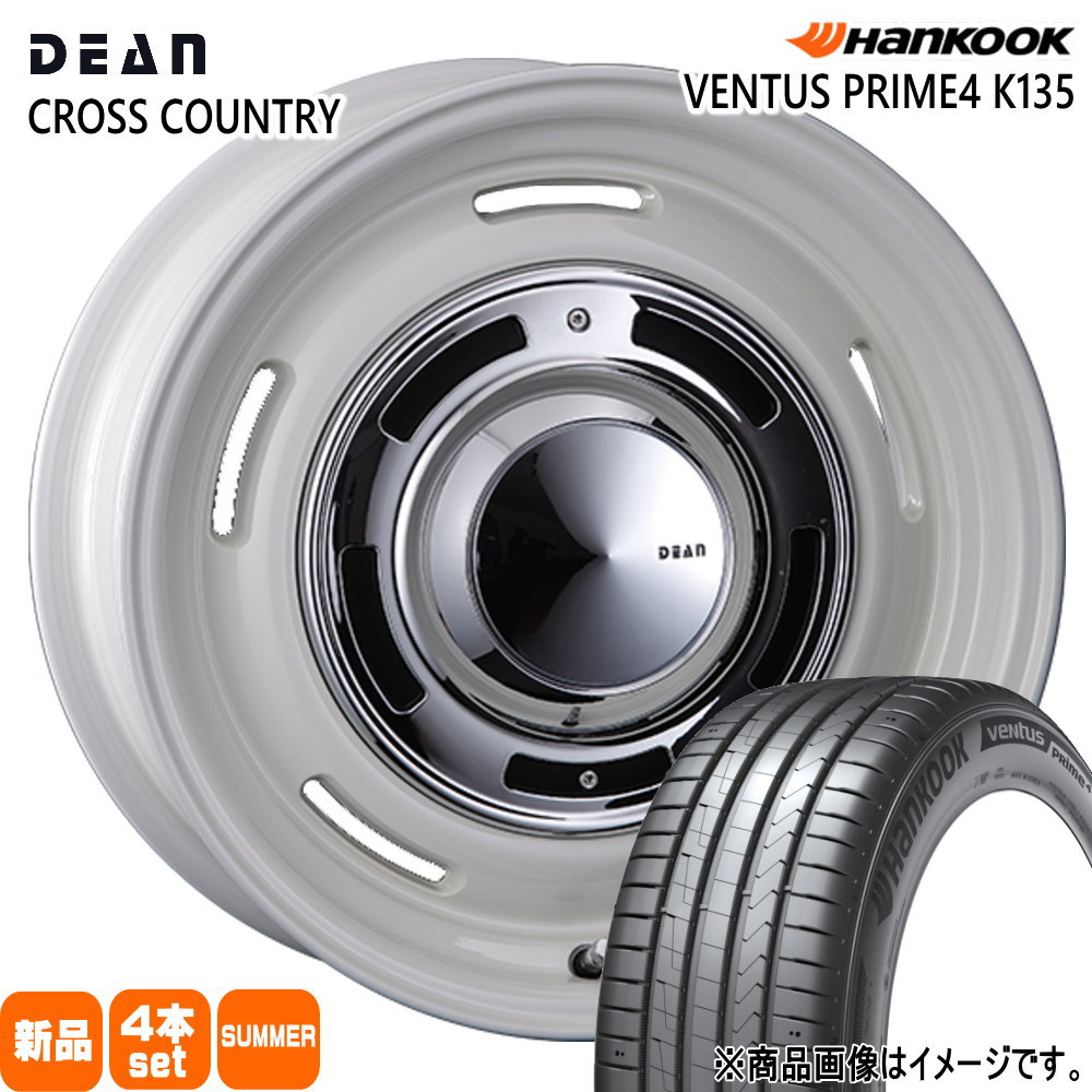 195/60R17 90H ベンタス プライム4 K135 Ventus Prime4 K135 ハンコック HANKOOK 新品 夏用 サマータイヤ ホイール 4本セット CRIMSON DEAN CROSS COUNTRY 17×7.0+38 5/114.3|タイヤショップ78