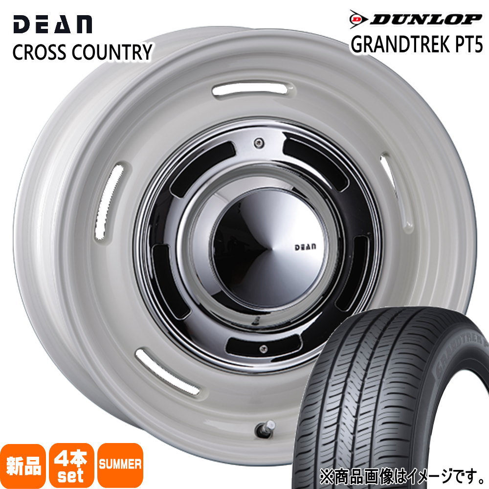 255/55R18 109V XL グラントレック PT5 GRANDTREK PT5 ダンロップ DUNLOP 新品 夏用 サマータイヤ ホイール 4本セット CRIMSON DEAN CROSS COUNTRY 18×8.0+35 5/114.3|タイヤショップ78