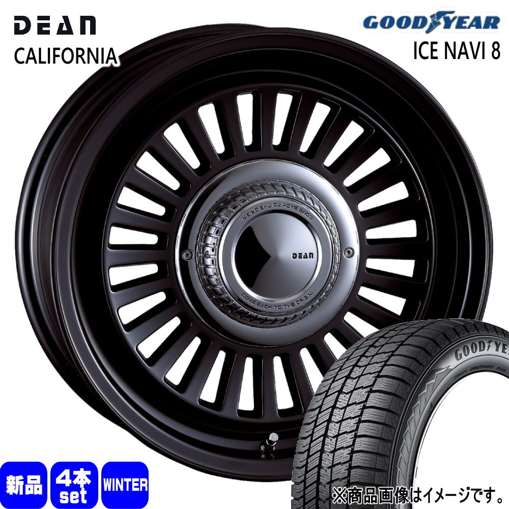 215/65R16 98Q アイスナビ8 ICE NAVI 8 グッドイヤー GOODYEAR 新品 冬用 スタッドレスタイヤ ホイール 4本セット CRIMSON DEAN CALIFORNIA 16&times;6.5+38 6/139.7｜タイヤショップ78