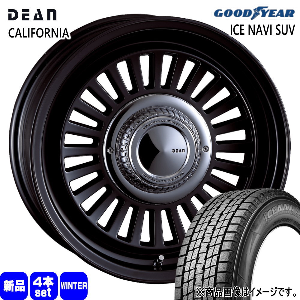 265/65R17 112Q アイスナビ SUV ICE NAVI SUV グッドイヤー GOODYEAR 新品 冬用 スタッドレスタイヤ ホイール 4本セット CRIMSON DEAN CALIFORNIA 17&times;7.5+20 6/139.7｜タイヤショップ78