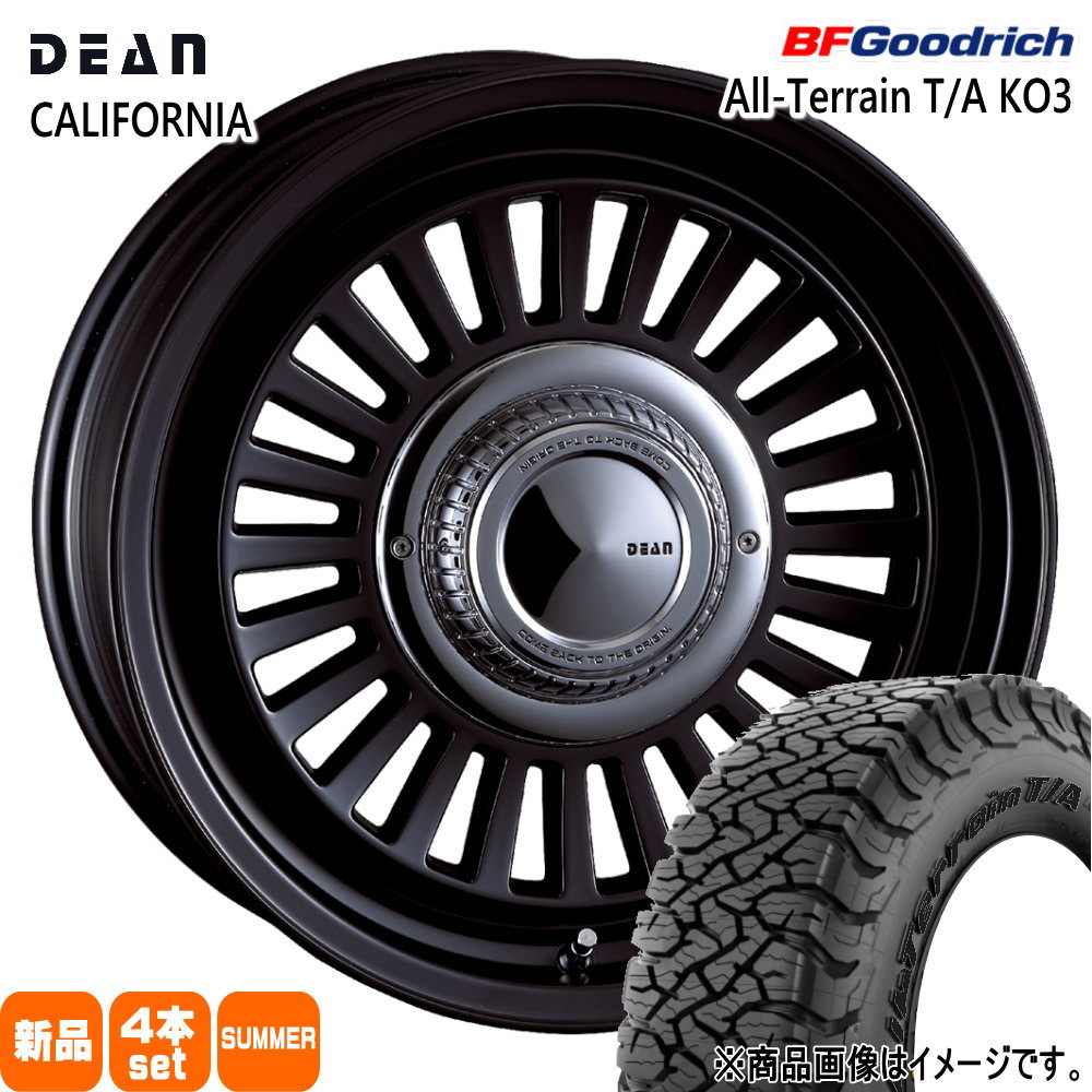 215/65R16 103/100S LT オールテレーン T/A KO3 All-Terrain T/A KO3 BFグッドリッチ BF.Goodrich 新品 夏用 サマータイヤ ホイール 4本セット CRIMSON DEAN CALIFORNIA 16&times;6.5+38 6/139.7｜タイヤショップ78