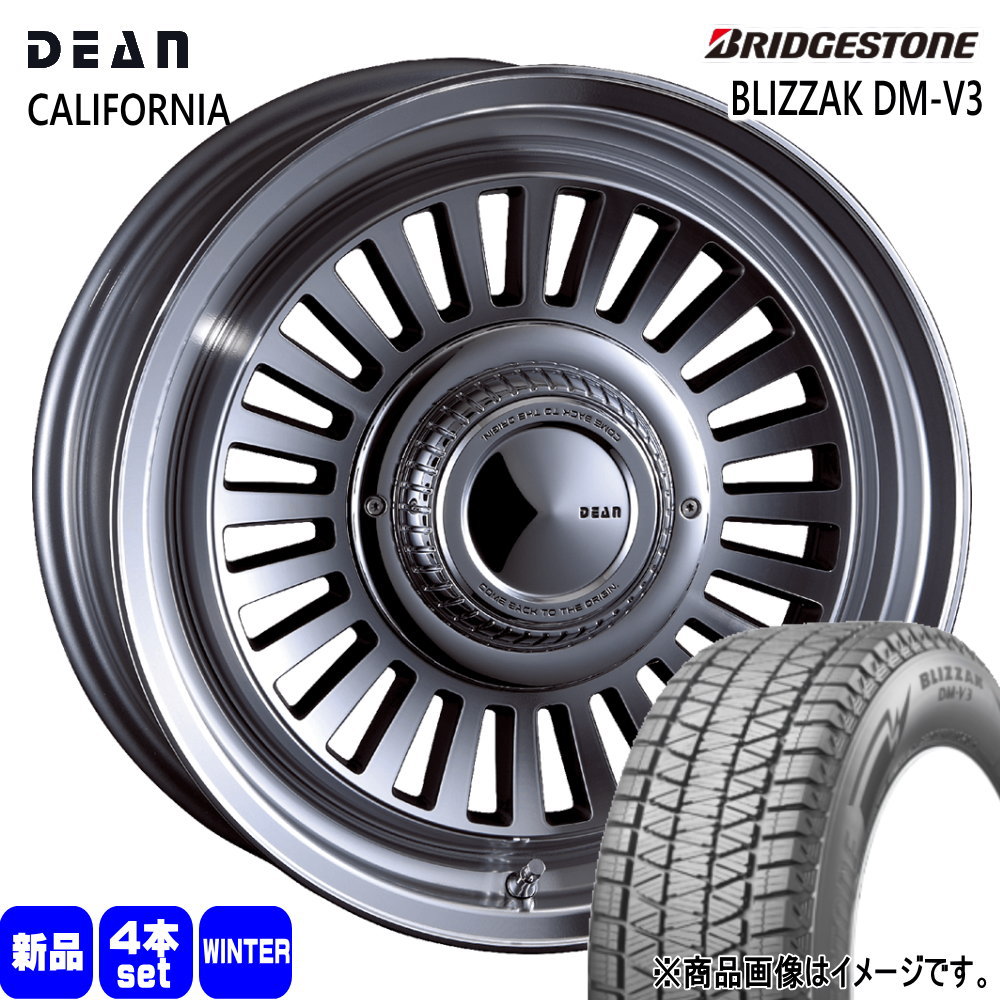 265/70R17 115Q ブリザック DMV3 BLIZZAK DM-V3 ブリヂストン BRIDGESTONE 新品 冬用 スタッドレスタイヤ ホイール 4本セット CRIMSON DEAN CALIFORNIA 17×7.5+20 6/139.7|タイヤショップ78