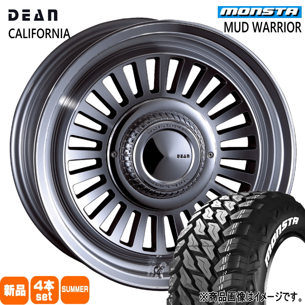 265/65R17 120/117Q マッドウォーリア MUD WARRIOR モンスタ MONSTA 新品 夏用 サマータイヤ ホイール 4本セット CRIMSON DEAN CALIFORNIA 17×7.5+20 6/139.7|タイヤショップ78
