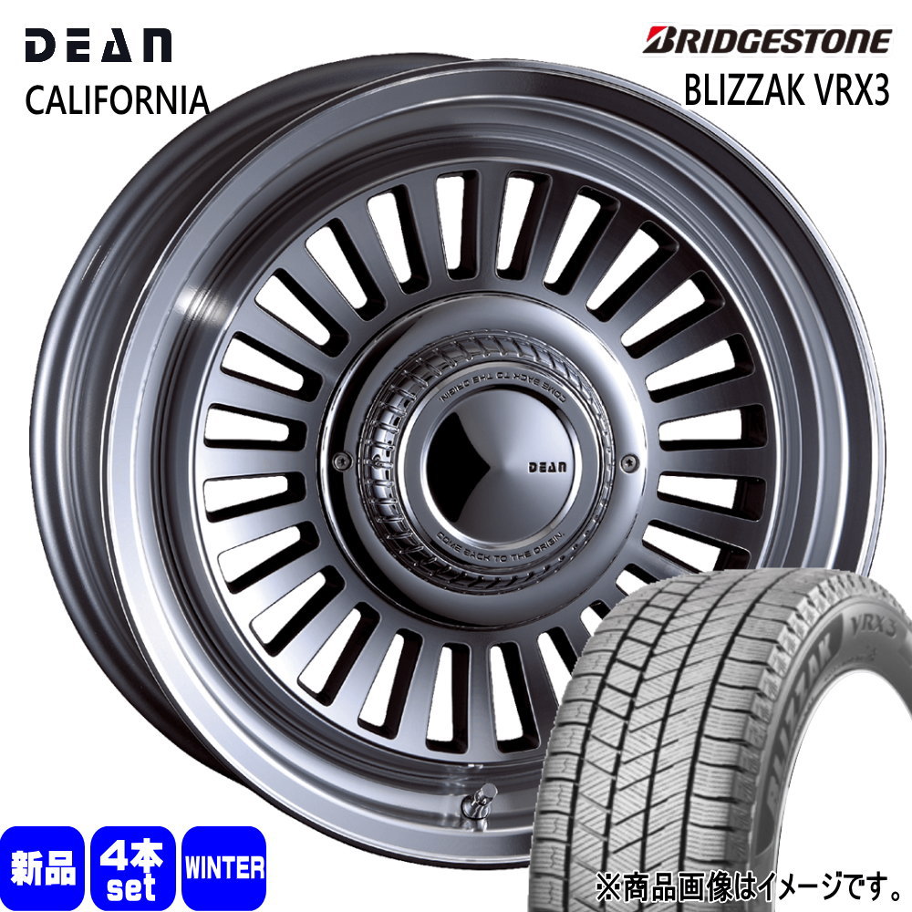 215/70R16 100Q ブリザック VRX3 BLIZZAK VRX3 ブリヂストン BRIDGESTONE 新品 冬用 スタッドレスタイヤ ホイール 4本セット CRIMSON DEAN CALIFORNIA 16×6.5+38 6/139.7|タイヤショップ78