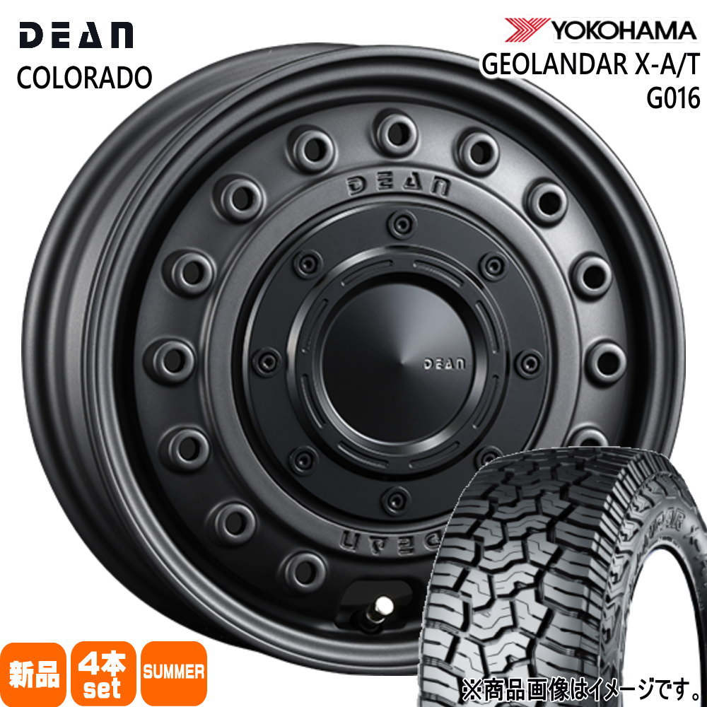 145R14 C 85/83Q LT ジオランダー X-AT G016 GEOLANDAR X-AT G016 ヨコハマ YOKOHAMA 新品 夏用 サマータイヤ ホイール 4本セット CRIMSON DEAN COLORADO 14×4.5+43 4/100|タイヤショップ78