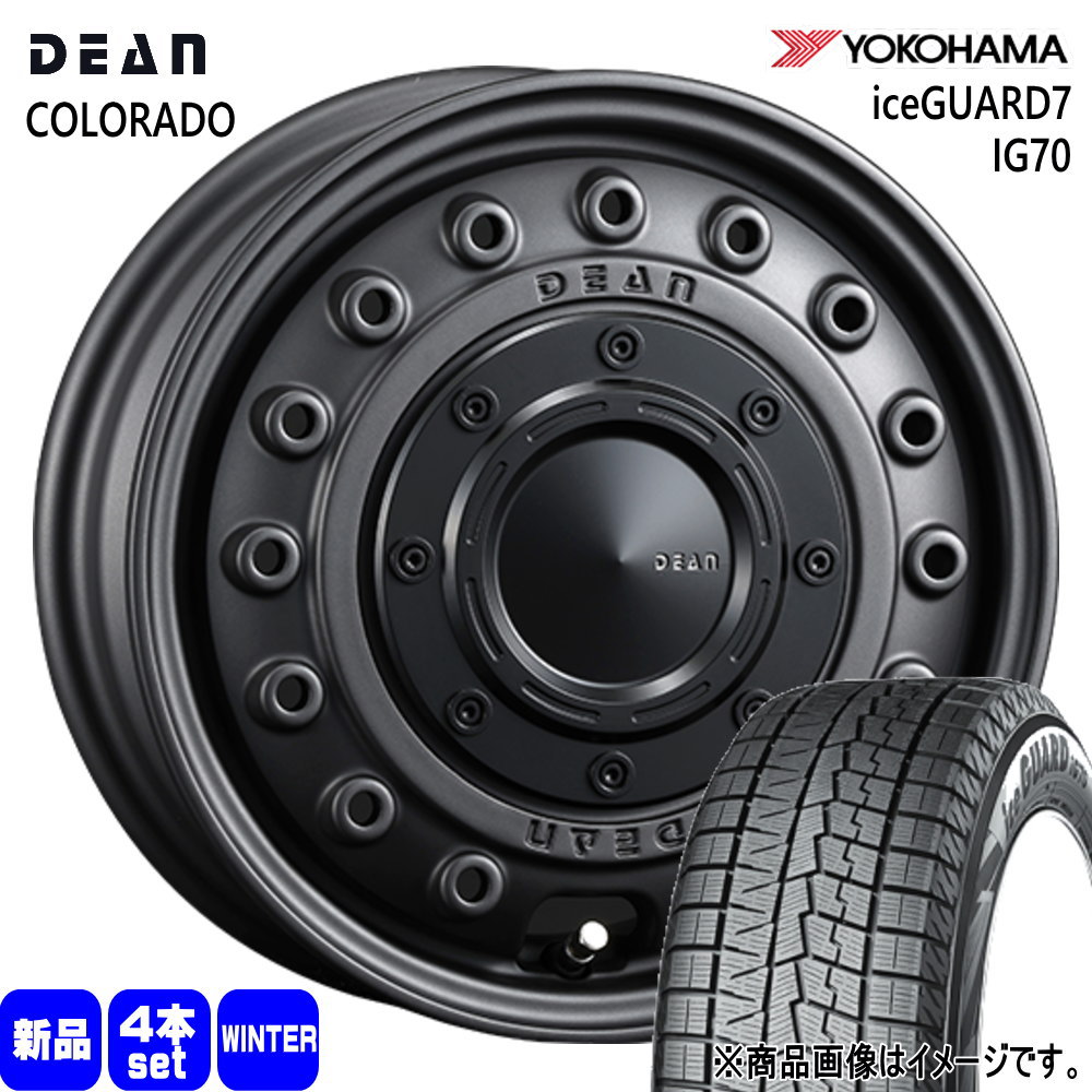 165/65R15 81Q アイスガード7 IG70 iceGUARD7 IG70 ヨコハマ YOKOHAMA 新品 冬用 スタッドレスタイヤ ホイール 4本セット CRIMSON DEAN COLORADO 15×4.5+43 4/100|タイヤショップ78