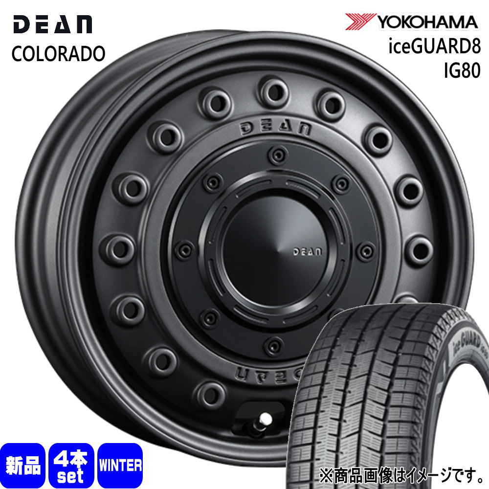 165/60R14 75Q アイスガード8 IG80 iceGUARD8 IG80 ヨコハマ YOKOHAMA 新品 冬用 スタッドレスタイヤ ホイール 4本セット CRIMSON DEAN COLORADO 14×4.5+43 4/100|タイヤショップ78