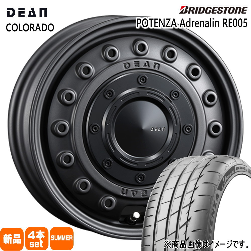 165/50R15 73V ポテンザ アドレナリン RE005 POTENZA Adrenalin RE005 ブリヂストン BRIDGESTONE 新品 夏用 サマータイヤ ホイール 4本セット CRIMSON DEAN COLORADO 15×4.5+43 4/100|タイヤショップ78