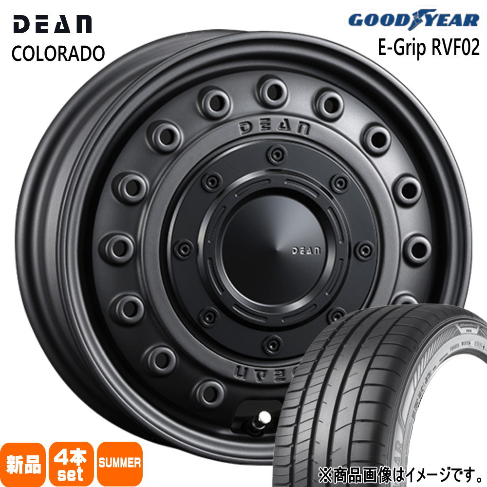 155/65R14 75H エフィシェントグリップ RVF02 EfficentGrip RVF02 グッドイヤー GOODYEAR 新品 夏用 サマータイヤ ホイール 4本セット CRIMSON DEAN COLORADO 14×4.5+43 4/100|タイヤショップ78
