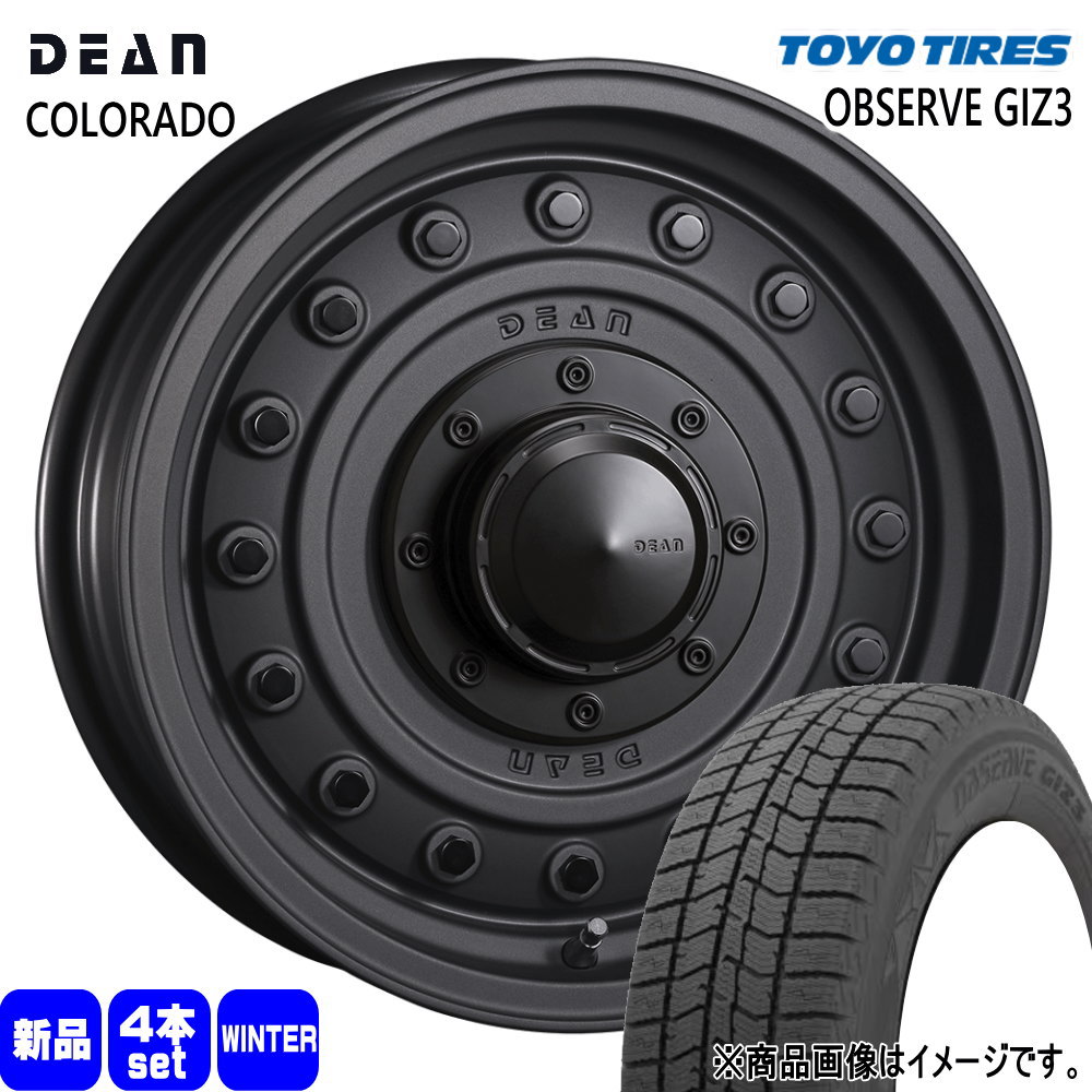 205/65R16 オブザーブ ギズ3 OBSERVE GIZ3 トーヨータイヤ TOYOTIRES 新品 冬用 スタッドレスタイヤ ホイール 4本セット CRIMSON DEAN COLORADO 16×7.0+37 5/114.3|タイヤショップ78