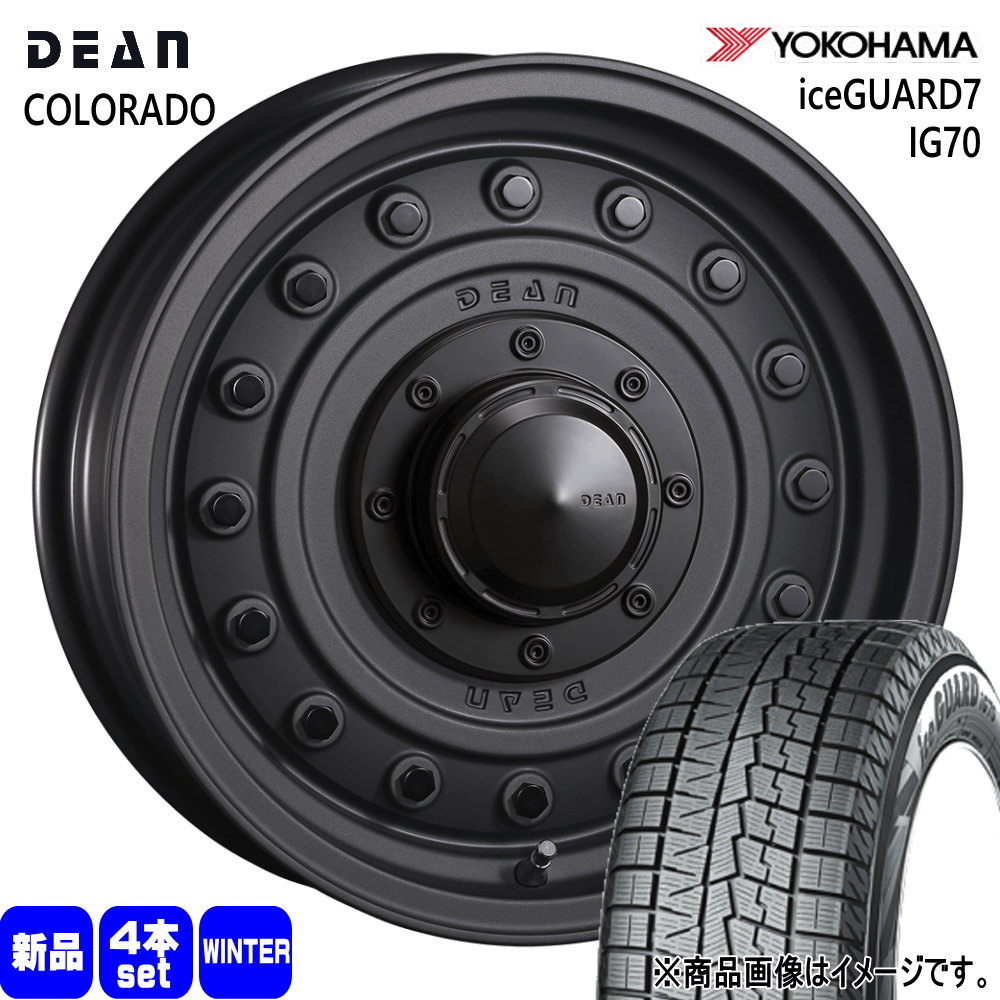 215/65R16 98Q アイスガード7 IG70 iceGUARD7 IG70 ヨコハマ YOKOHAMA 新品 冬用 スタッドレスタイヤ ホイール 4本セット CRIMSON DEAN COLORADO 16&times;6.5+38 6/139.7｜タイヤショップ78