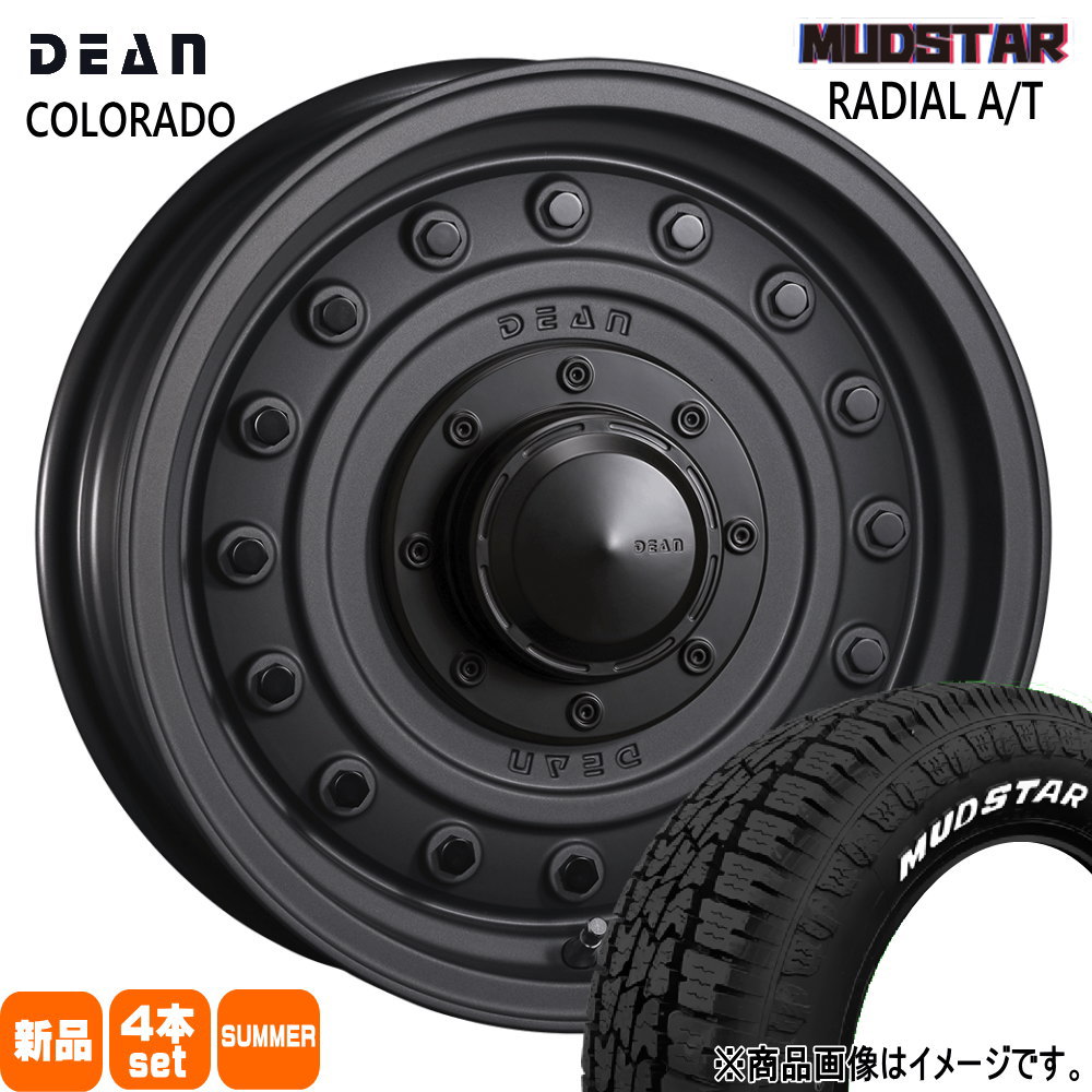 205/60R16 96H ラジアル AT RADIAL AT マッドスター MUDSTAR 新品 夏用 サマータイヤ ホイール 4本セット CRIMSON DEAN COLORADO 16×7.0+37 5/114.3|タイヤショップ78
