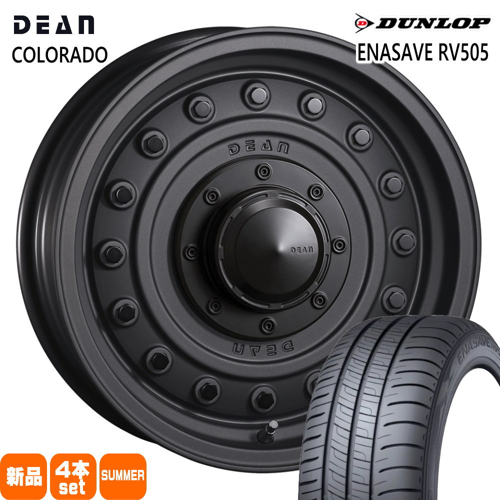 215/70R16 100H エナセーブ RV505 ENASAVE RV505 ダンロップ DUNLOP 新品 夏用 サマータイヤ ホイール 4本セット CRIMSON DEAN COLORADO 16×7.0+37 5/114.3|タイヤショップ78