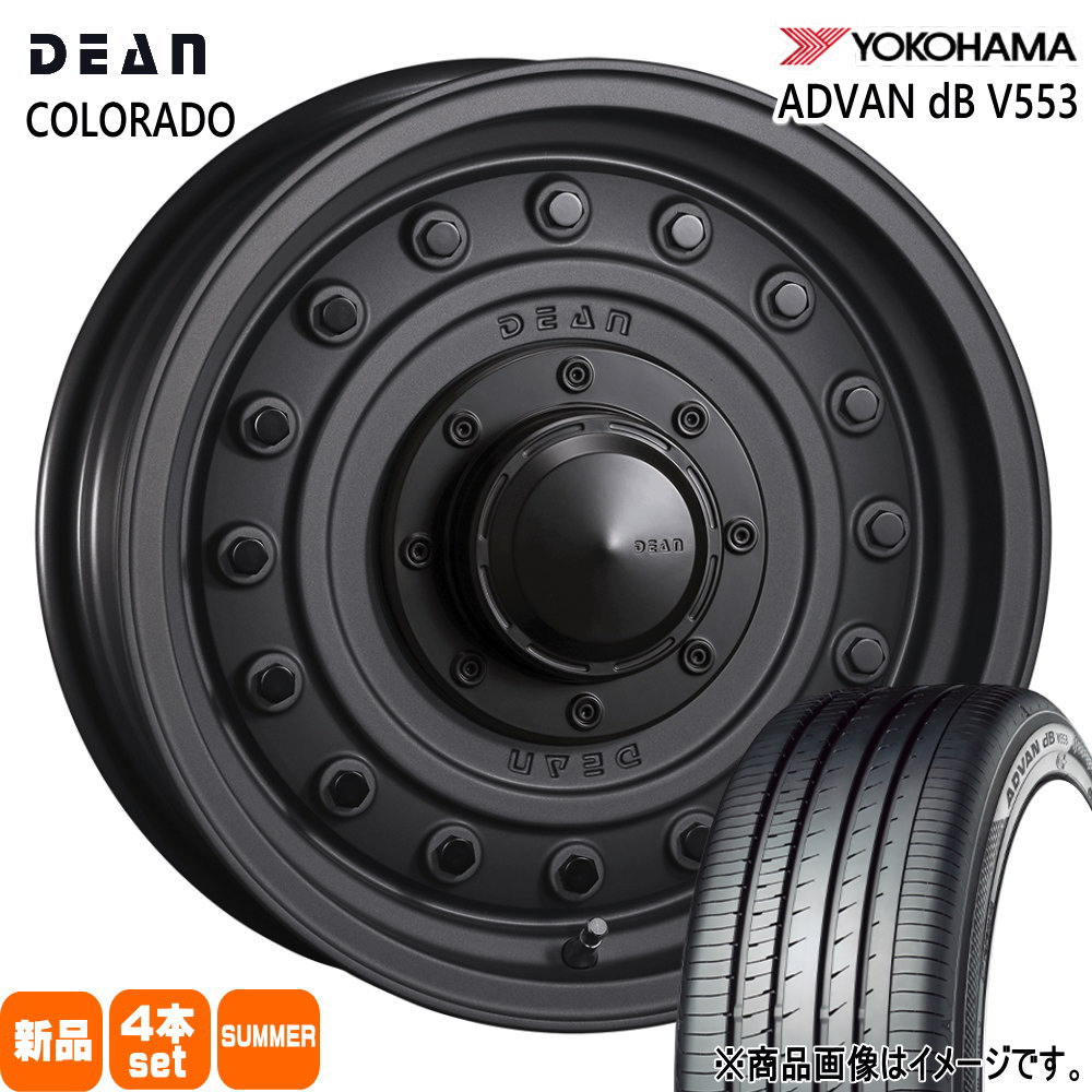 205/60R16 92V アドバン デシベル V553 ADVAN dB V553 ヨコハマ YOKOHAMA 新品 夏用 サマータイヤ ホイール 4本セット CRIMSON DEAN COLORADO 16&times;7.0+37 5/114.3｜タイヤショップ78