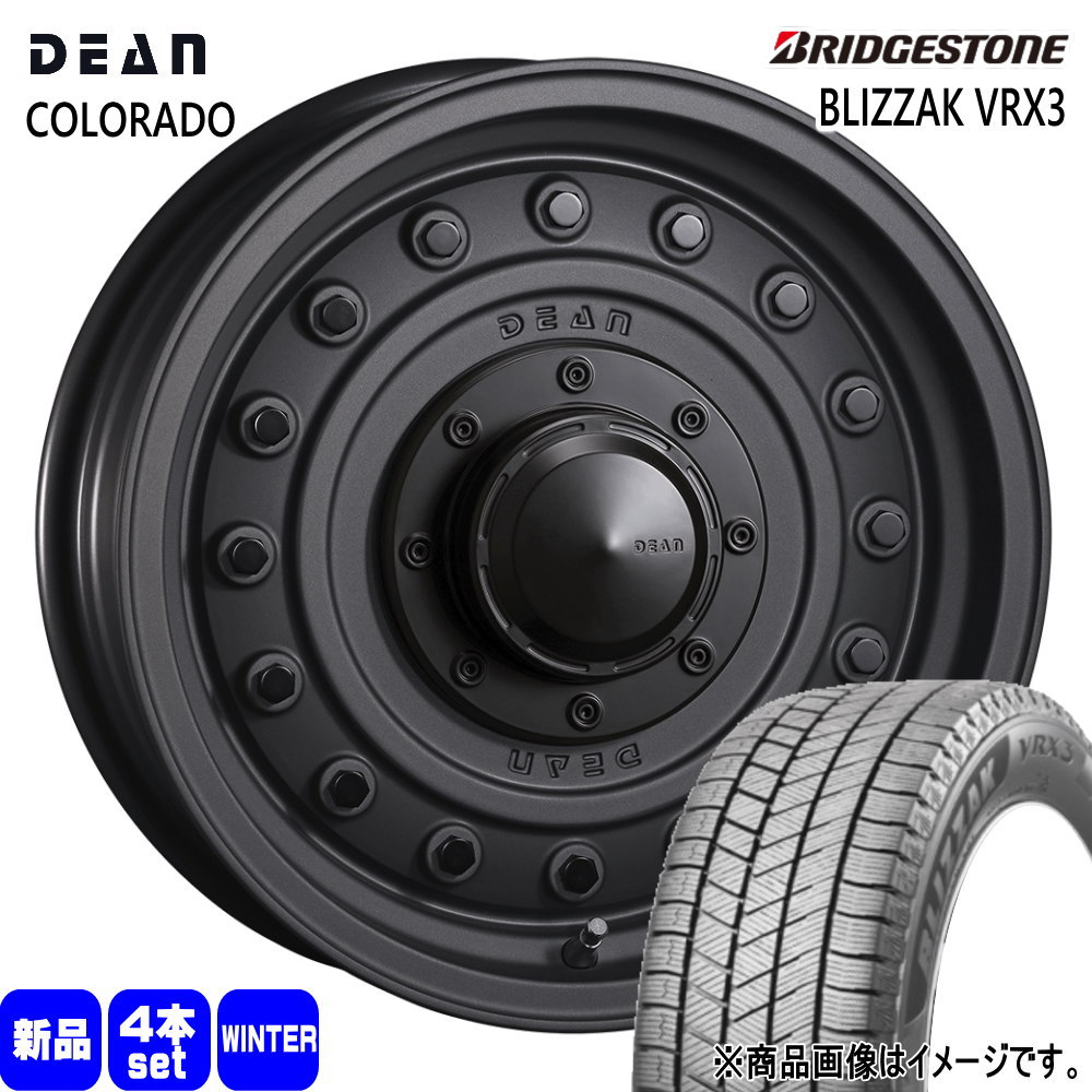 215/70R16 100Q ブリザック VRX3 BLIZZAK VRX3 ブリヂストン BRIDGESTONE 新品 冬用 スタッドレスタイヤ ホイール 4本セット CRIMSON DEAN COLORADO 16×5.5+20 5/139.7|タイヤショップ78