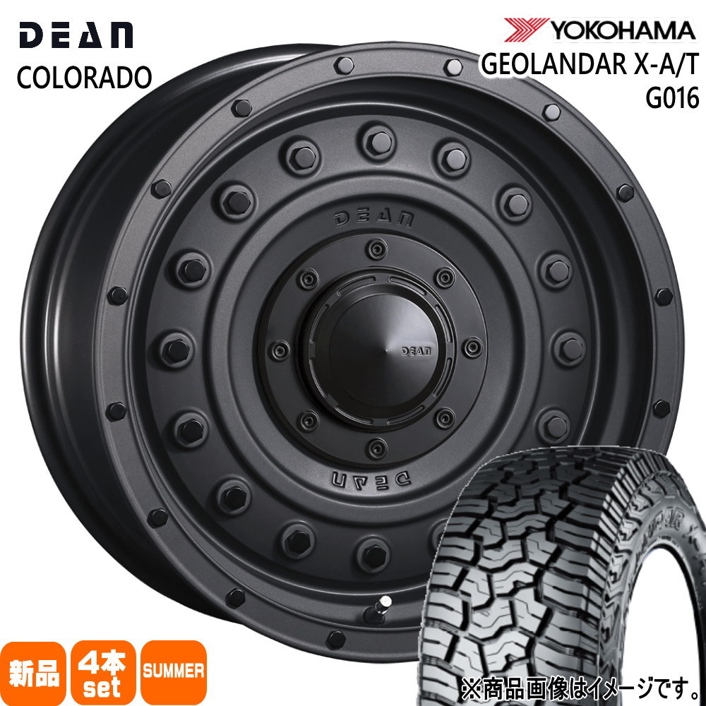 265/70R17 115T ジオランダー X-AT G016 GEOLANDAR X-AT G016 ヨコハマ YOKOHAMA 新品 夏用 サマータイヤ ホイール 4本セット CRIMSON DEAN COLORADO 17&times;8.0+20 6/139.7｜タイヤショップ78