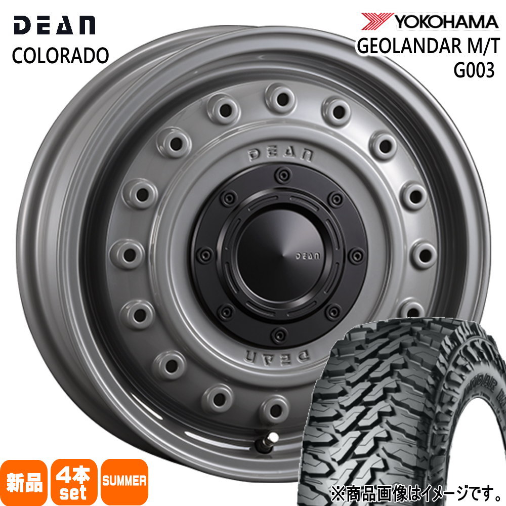 145/80R12 80/78N LT ジオランダー MT G003 GEOLANDAR M/T G003 ヨコハマ YOKOHAMA 新品 夏用 サマータイヤ ホイール 4本セット CRIMSON DEAN COLORADO 12×4.0+42 4/100|タイヤショップ78