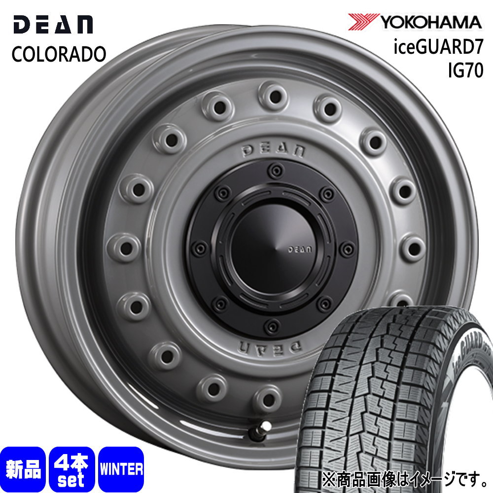 165/65R15 81Q アイスガード7 IG70 iceGUARD7 IG70 ヨコハマ YOKOHAMA 新品 冬用 スタッドレスタイヤ ホイール 4本セット CRIMSON DEAN COLORADO 15×4.5+43 4/100|タイヤショップ78