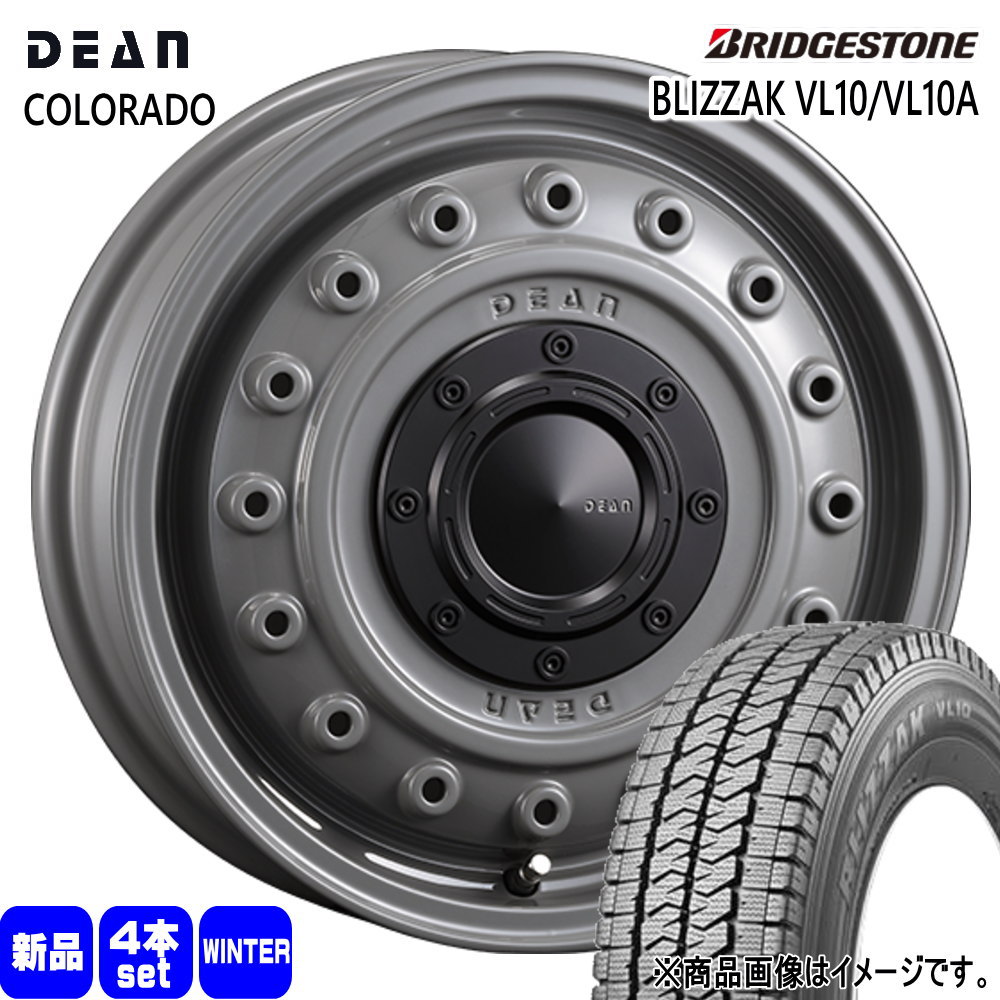 145/80R12 86/84N LT ブリザック VL10A BLIZZAK VL10A ブリヂストン BRIDGESTONE 新品 冬用 スタッドレスタイヤ ホイール 4本セット CRIMSON DEAN COLORADO 12×4.0+42 4/100|タイヤショップ78