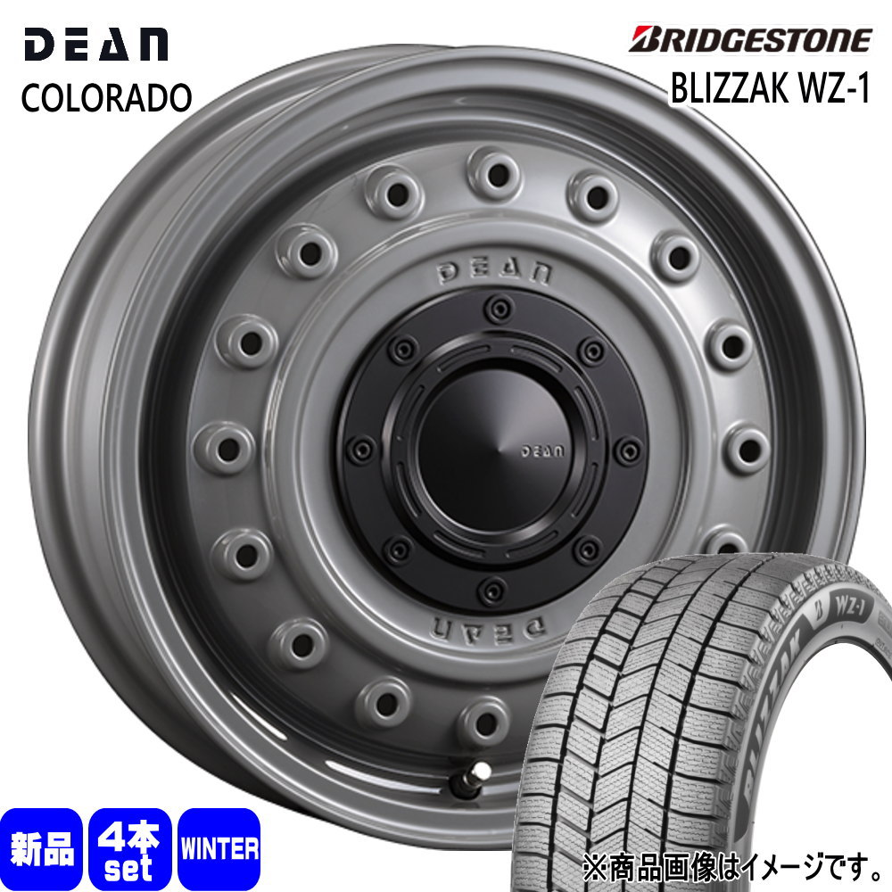165/65R14 79Q ブリザック WZ1 BLIZZAK WZ-1 ブリヂストン BRIDGESTONE 新品 冬用 スタッドレスタイヤ ホイール 4本セット CRIMSON DEAN COLORADO 14×4.5+43 4/100|タイヤショップ78