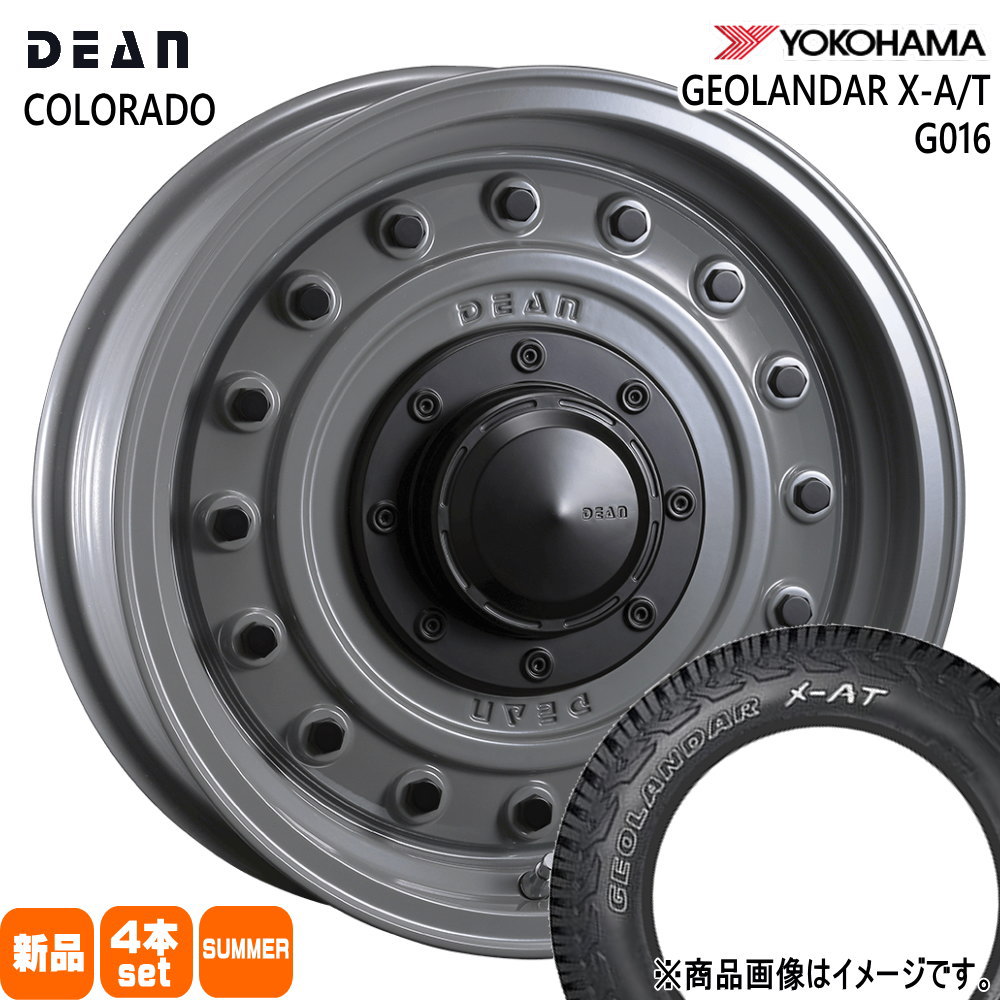 225/75R16 103/100Q LT ジオランダー X-AT G016 GEOLANDAR X-AT G016 ヨコハマ YOKOHAMA 新品 夏用 サマータイヤ ホイール 4本セット CRIMSON DEAN COLORADO 16×7.0+37 5/114.3|タイヤショップ78