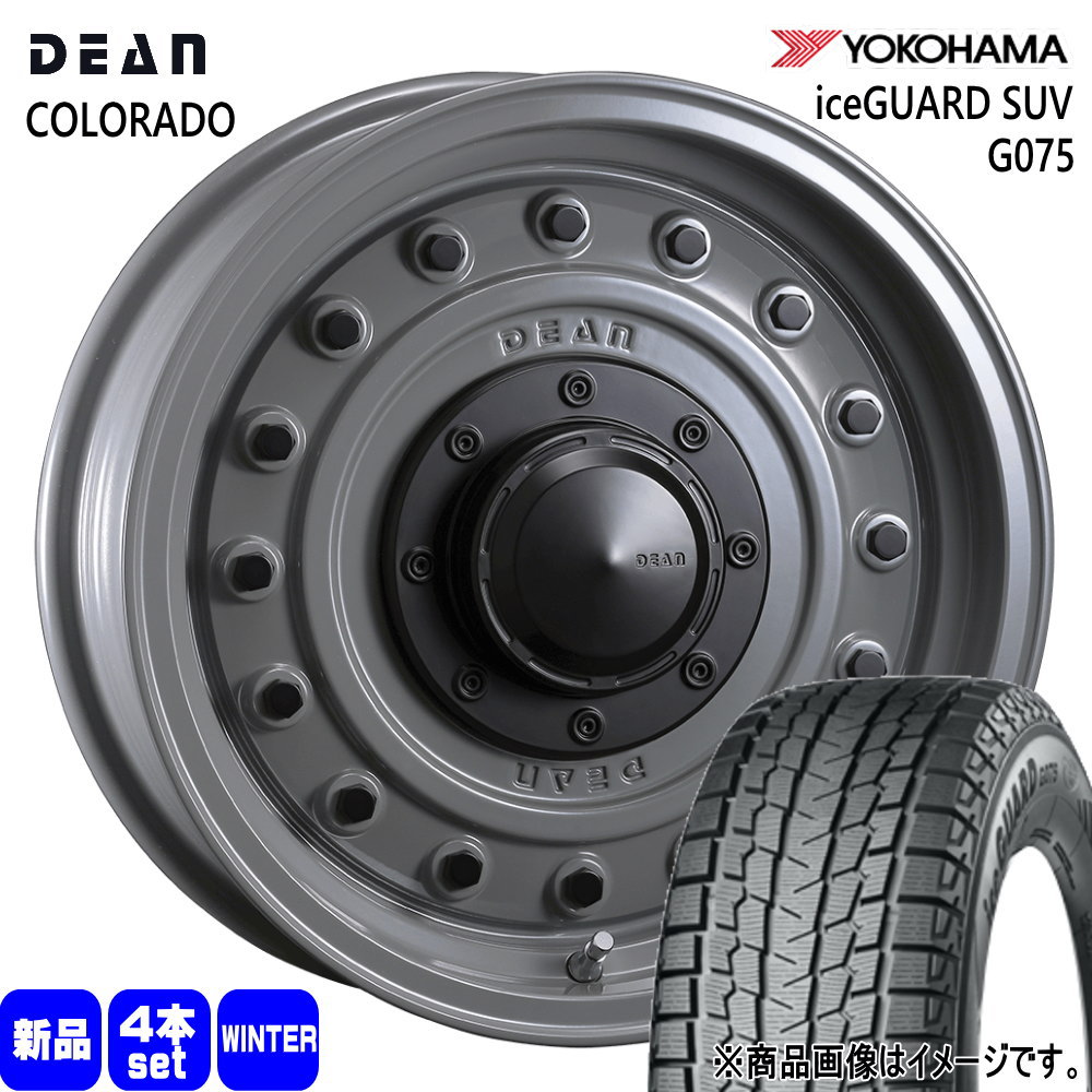 245/70R16 107Q アイスガード SUV G075 iceGUARD SUV G075 ヨコハマ YOKOHAMA 新品 冬用 スタッドレスタイヤ ホイール 4本セット CRIMSON DEAN COLORADO 16&times;7.0+37 5/114.3｜タイヤショップ78