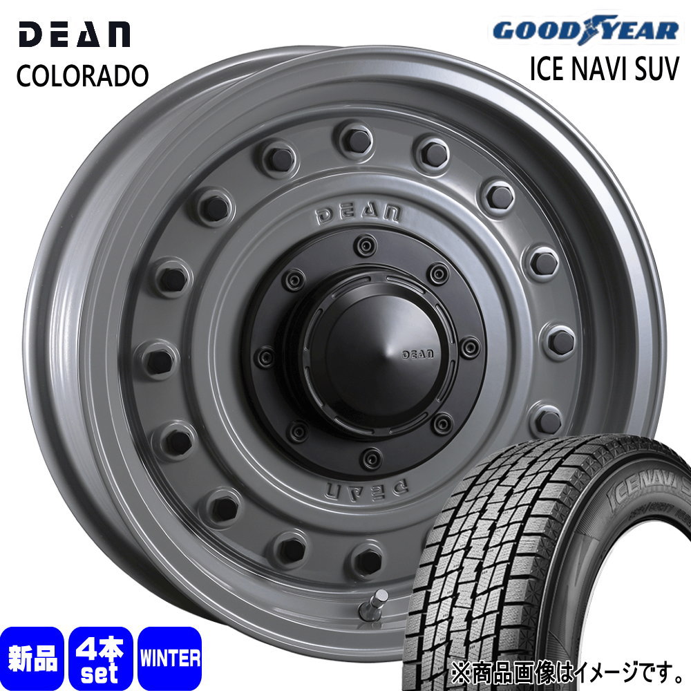 235/70R16 106Q アイスナビ SUV ICE NAVI SUV グッドイヤー GOODYEAR 新品 冬用 スタッドレスタイヤ ホイール 4本セット CRIMSON DEAN COLORADO 16×5.5+20 5/139.7|タイヤショップ78